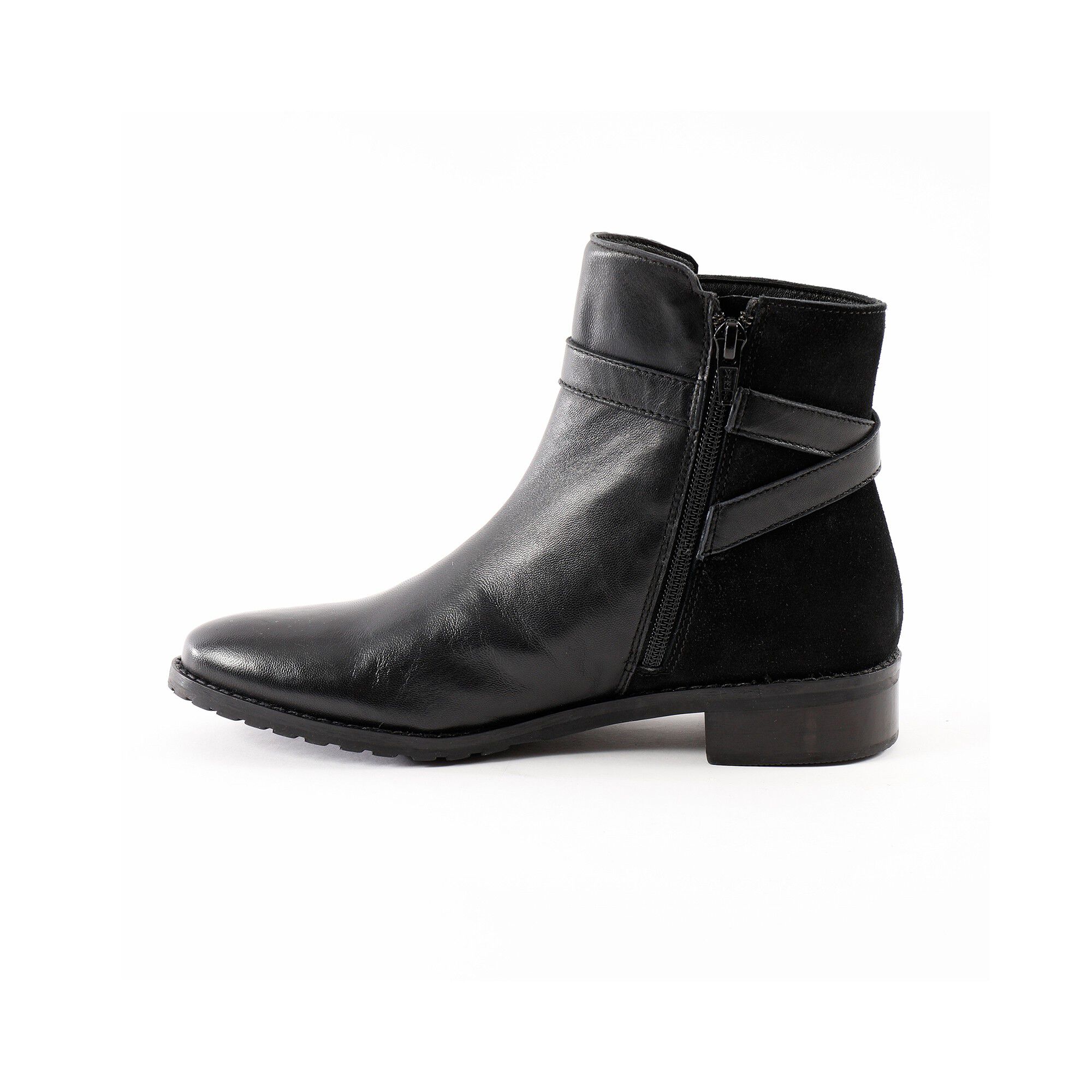 Boots en cuir à boucle