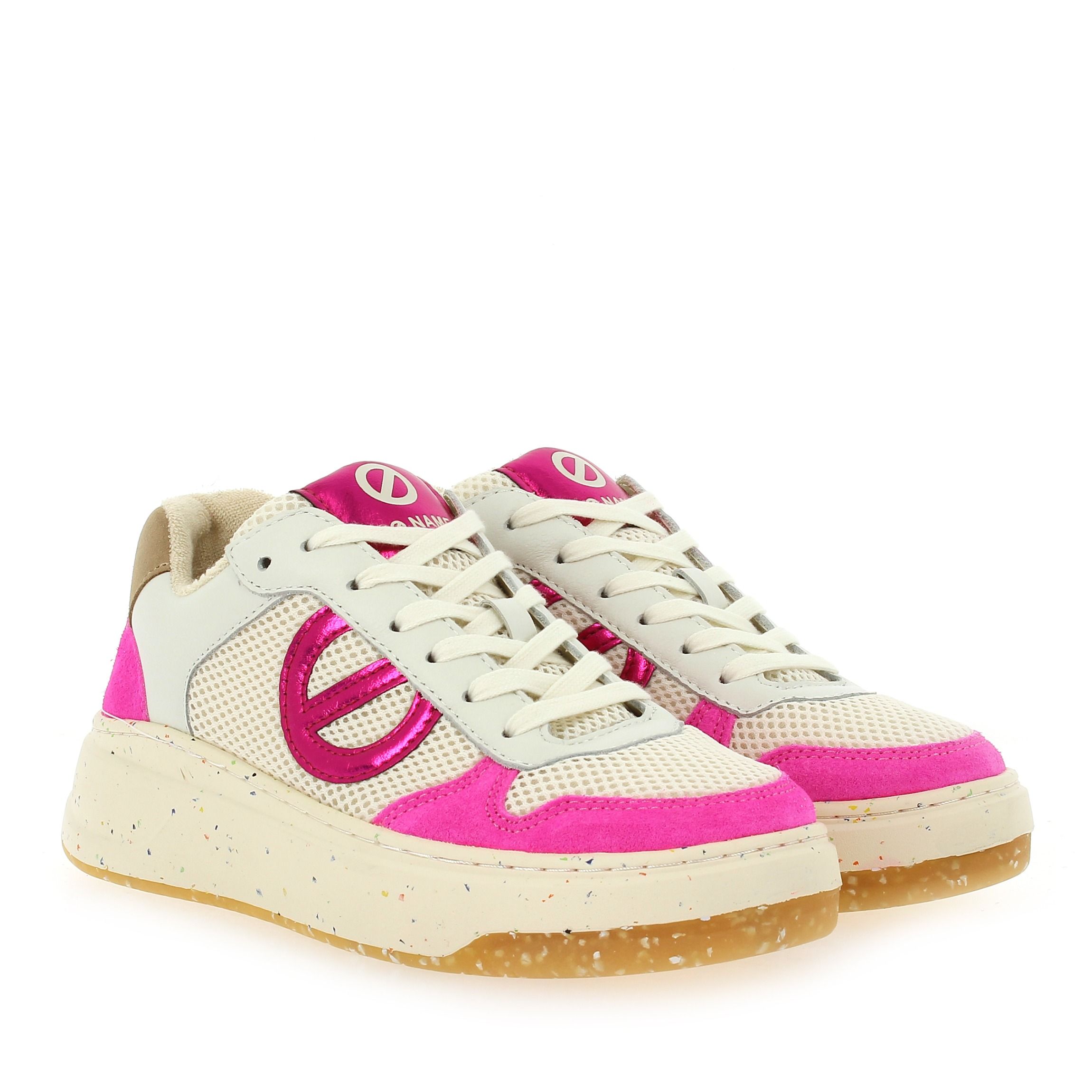 No Name  BRIDGET SNEAKER W - Blanc Fuschia