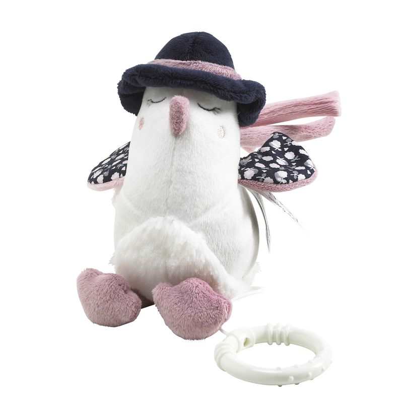 Peluche mini musical Oiseau Miss fleur de lune