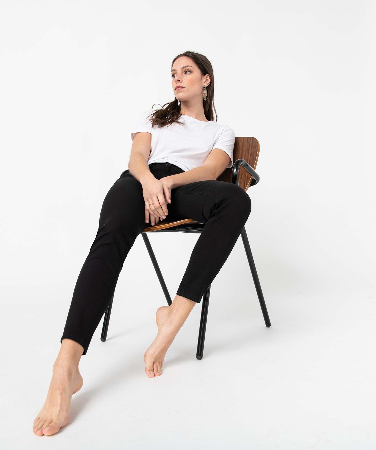 Pantalon femme coupe Slim - L26 noir | GEMO