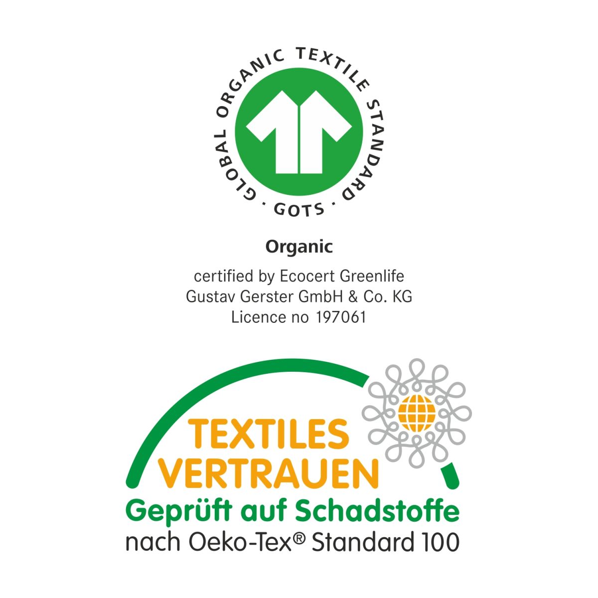 Fertigschal 100% Bio-Baumwolle Grau 140 x 245 cm