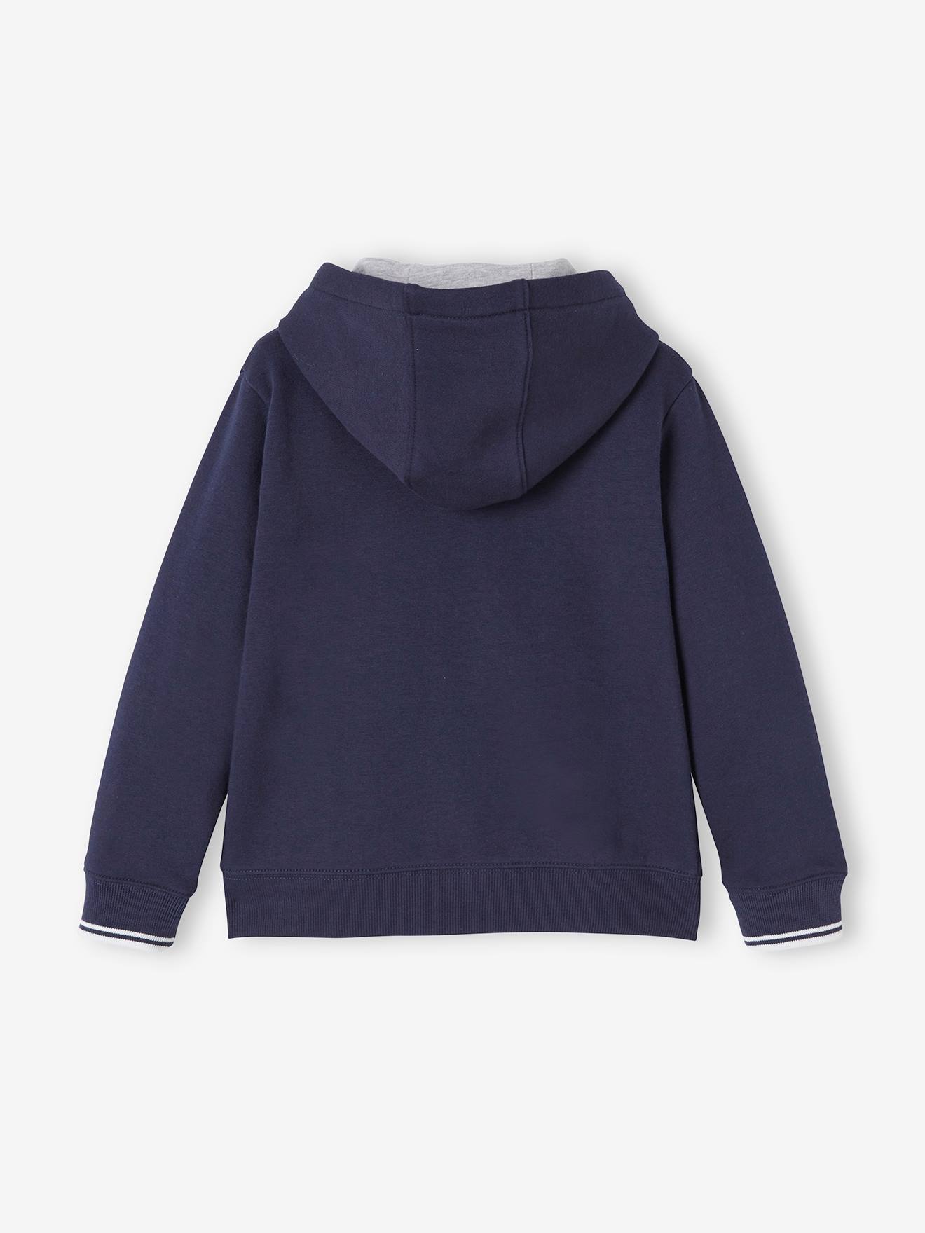 Sweat zippé sport garçon Play Ground bleu foncé