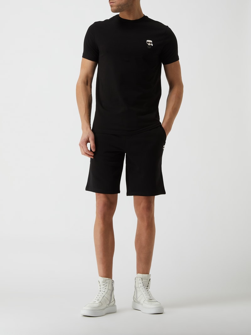 Sweatshorts mit Logo in schwarz