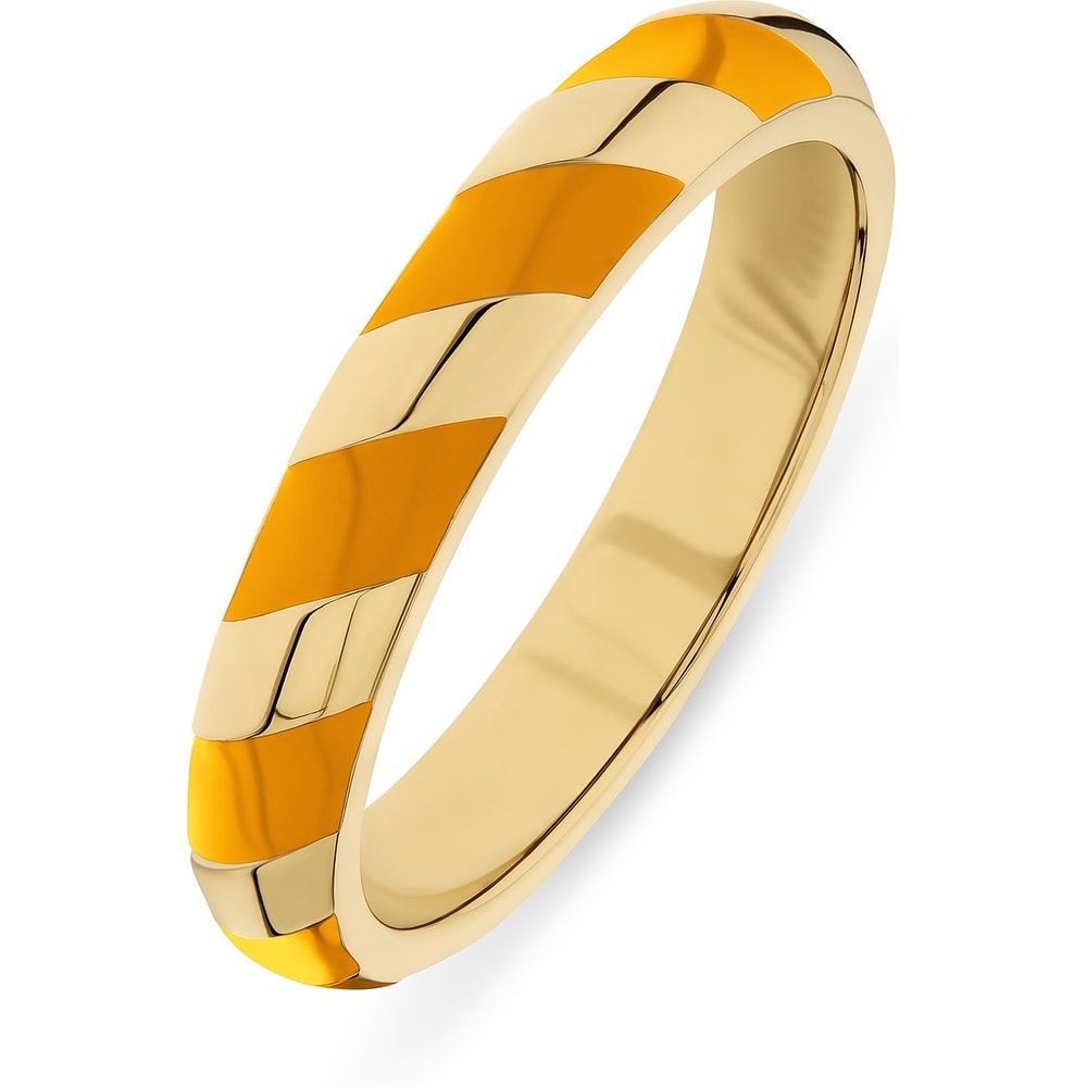 Esprit Bague pour femme Acier inoxydable, Émail orange Bague