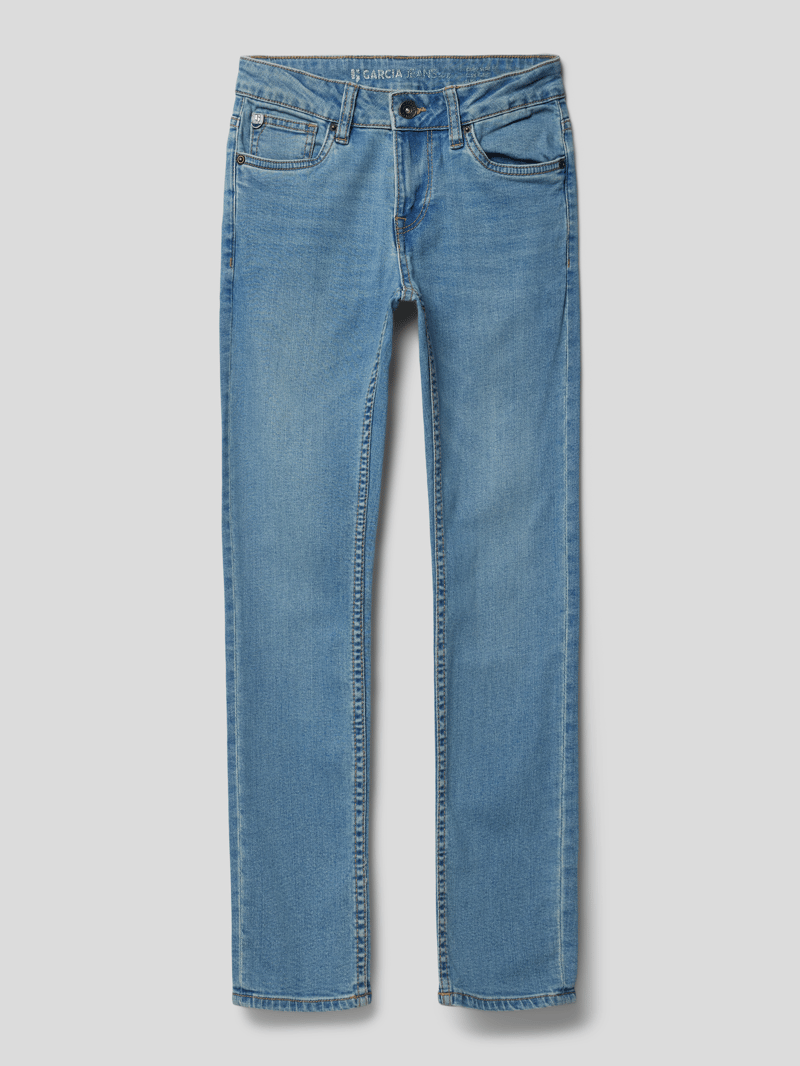 Jeans mit Label-Patch in jeans