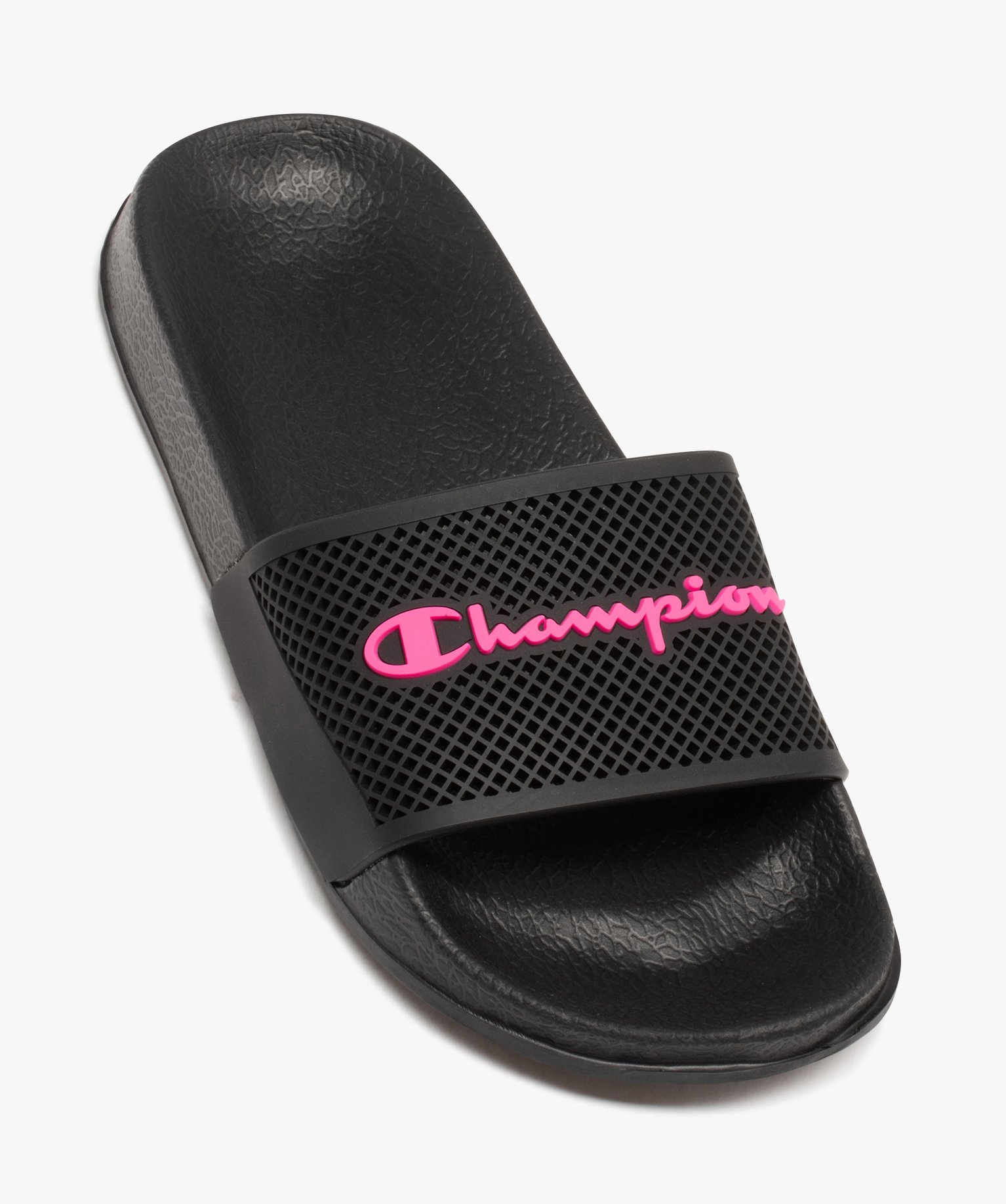 Mules de piscine fille à bandeau ajouré - Champion noir | GEMO