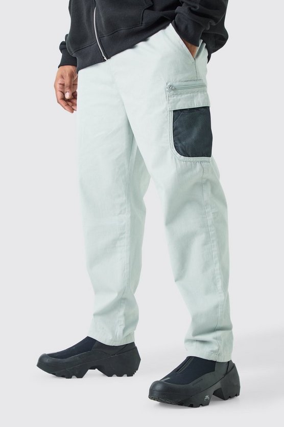 Plus elastische Cargo-Hose mit Mesh-Tasche