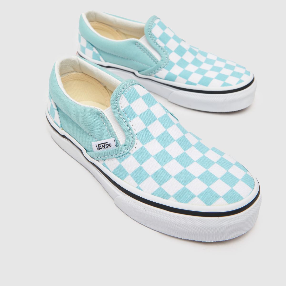 Vans fehér és kék klasszikus slip-on junior edzőcipők