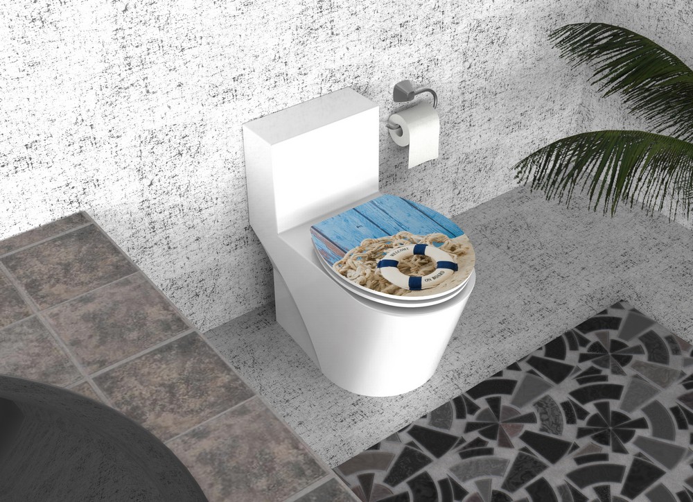 K&H Sanitary Duschwell MDF WC-Sitz PET - Fischernetz
