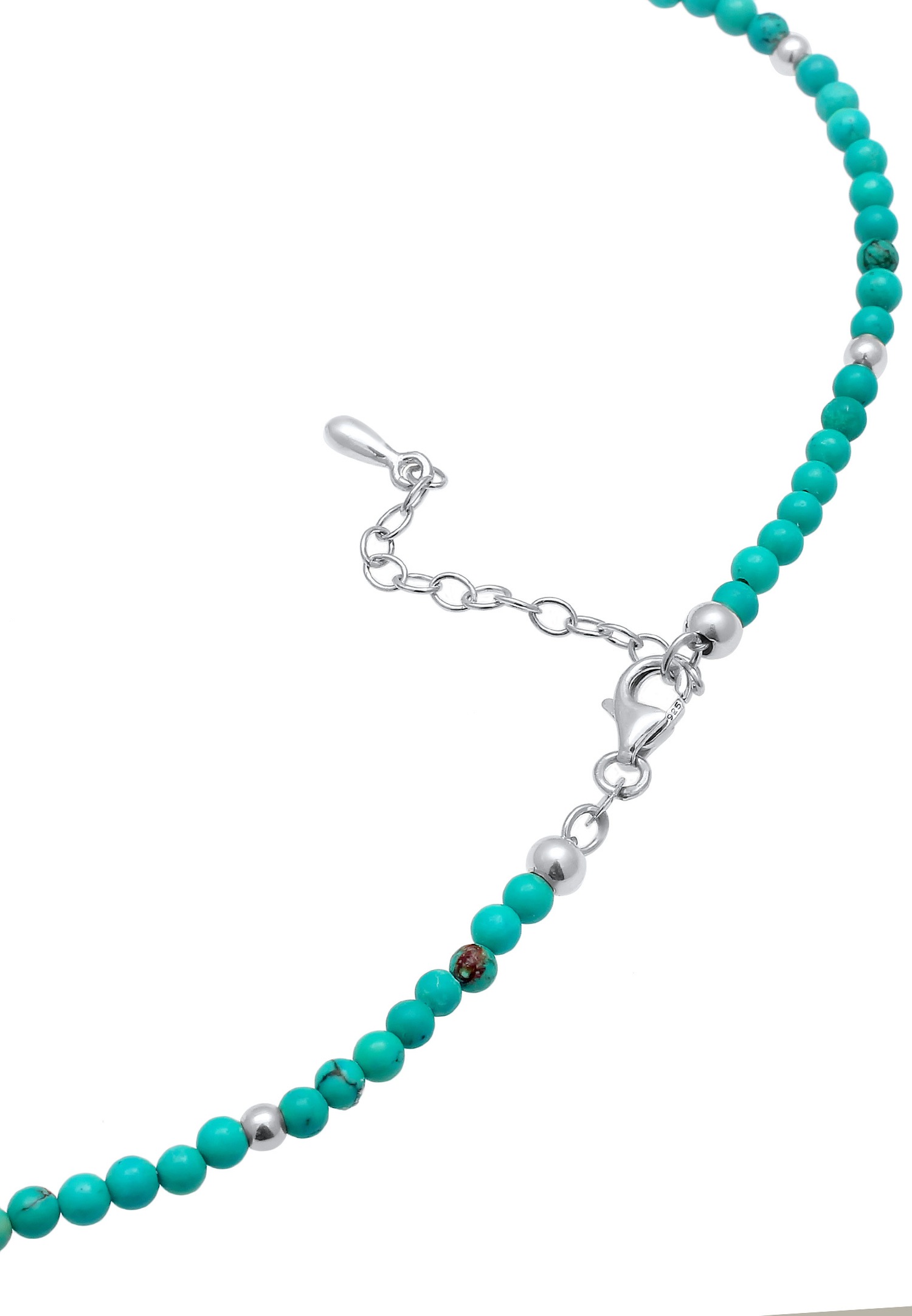 Nenalina Howlith kroglice turkizne boho barve iz srebra sterling 925