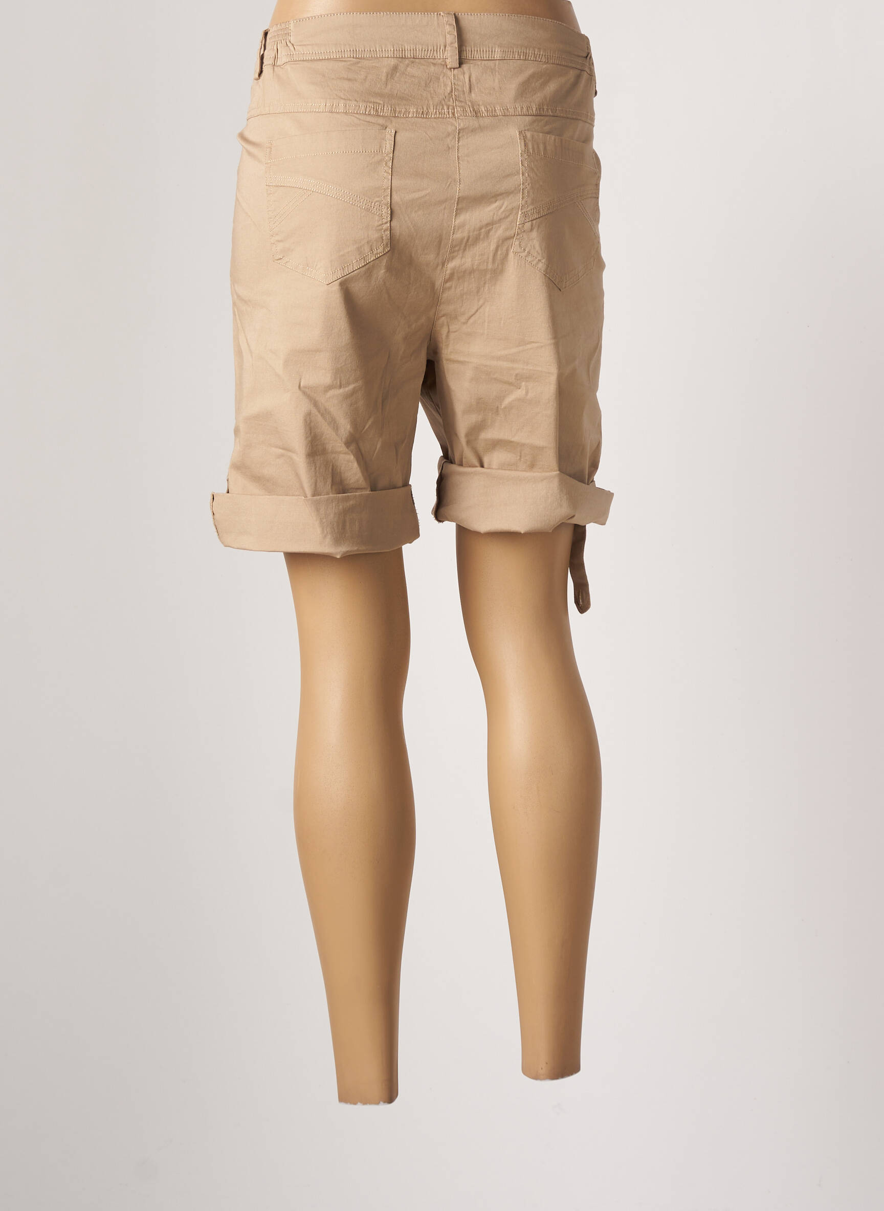 Agathe   Louise Bermudas Femme couleur beige