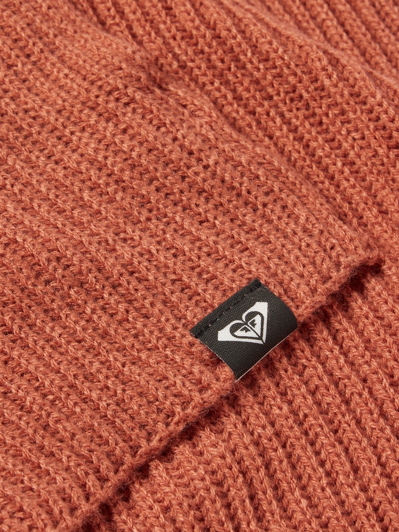 Strickschal mit Label-Detail Modell 'ISLAND' in hellrot
