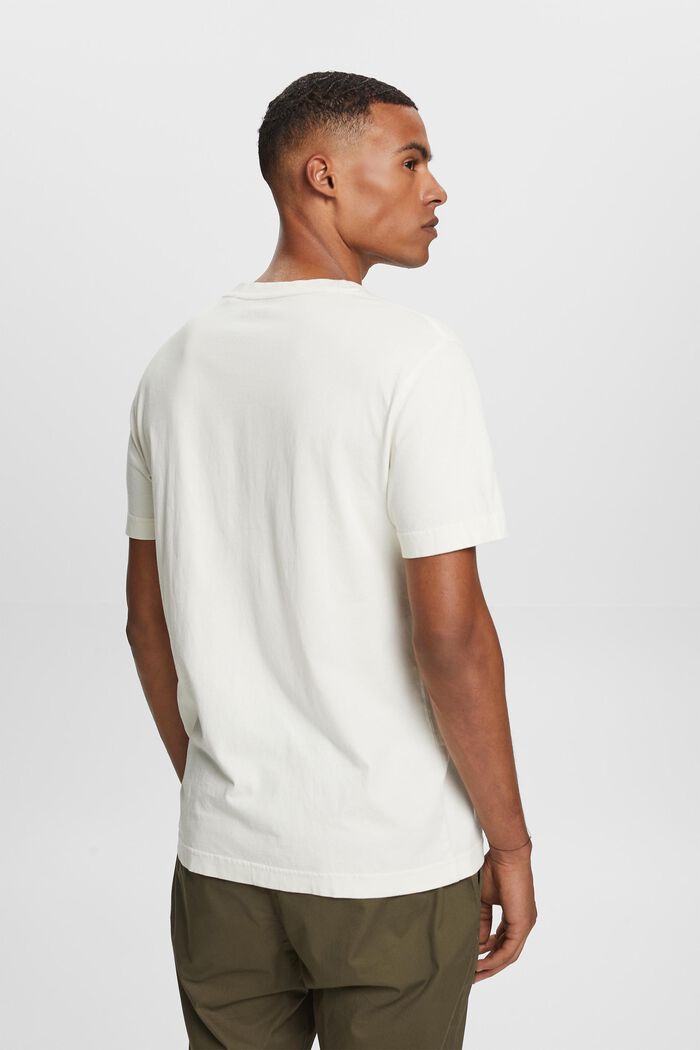 T-Shirt mit Sticklogo, 100 % Bio-Baumwolle