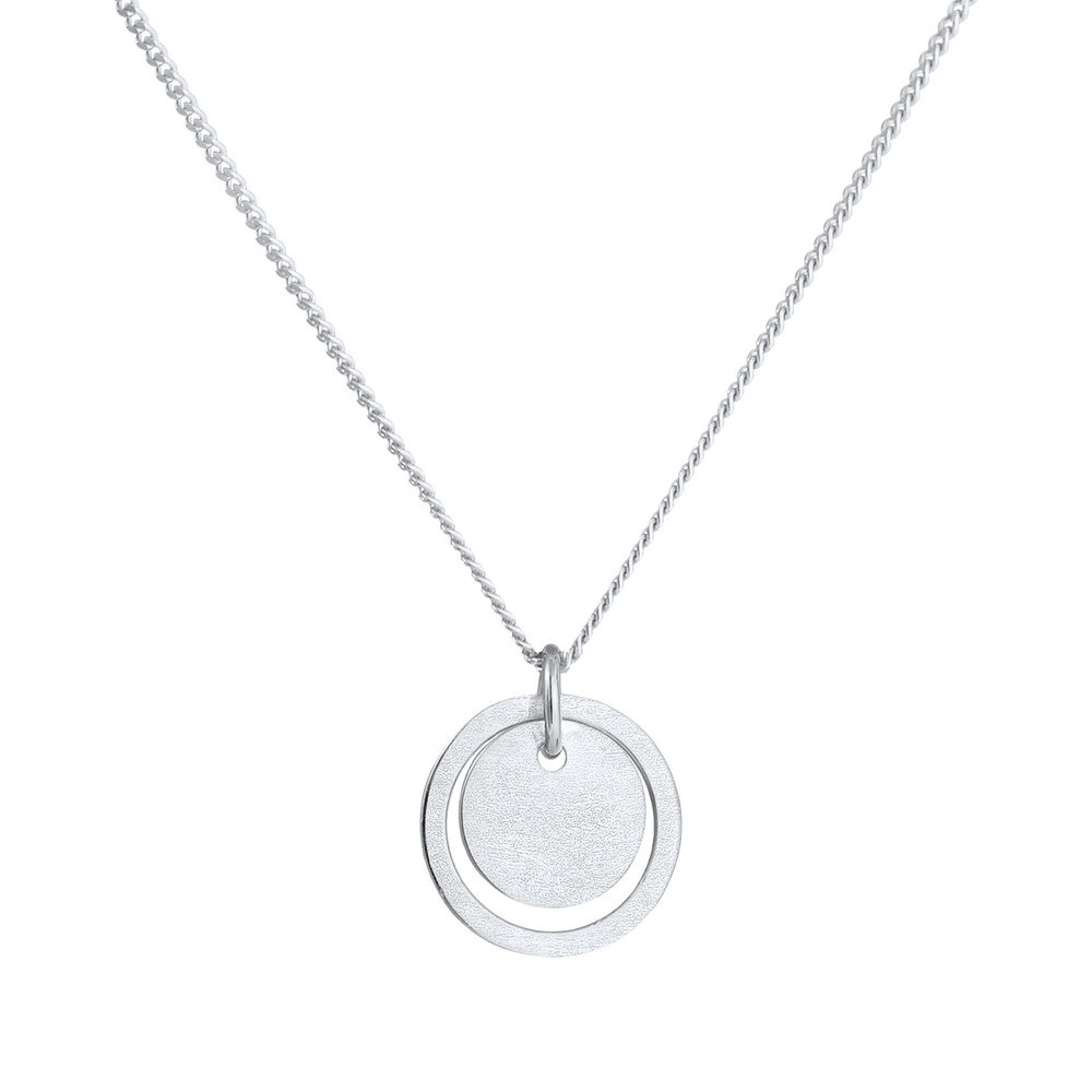 Elli Elli Collier Pendentif Cercle des Dames Geo Trend Matt Basic en argent sterling 9 Bijoux