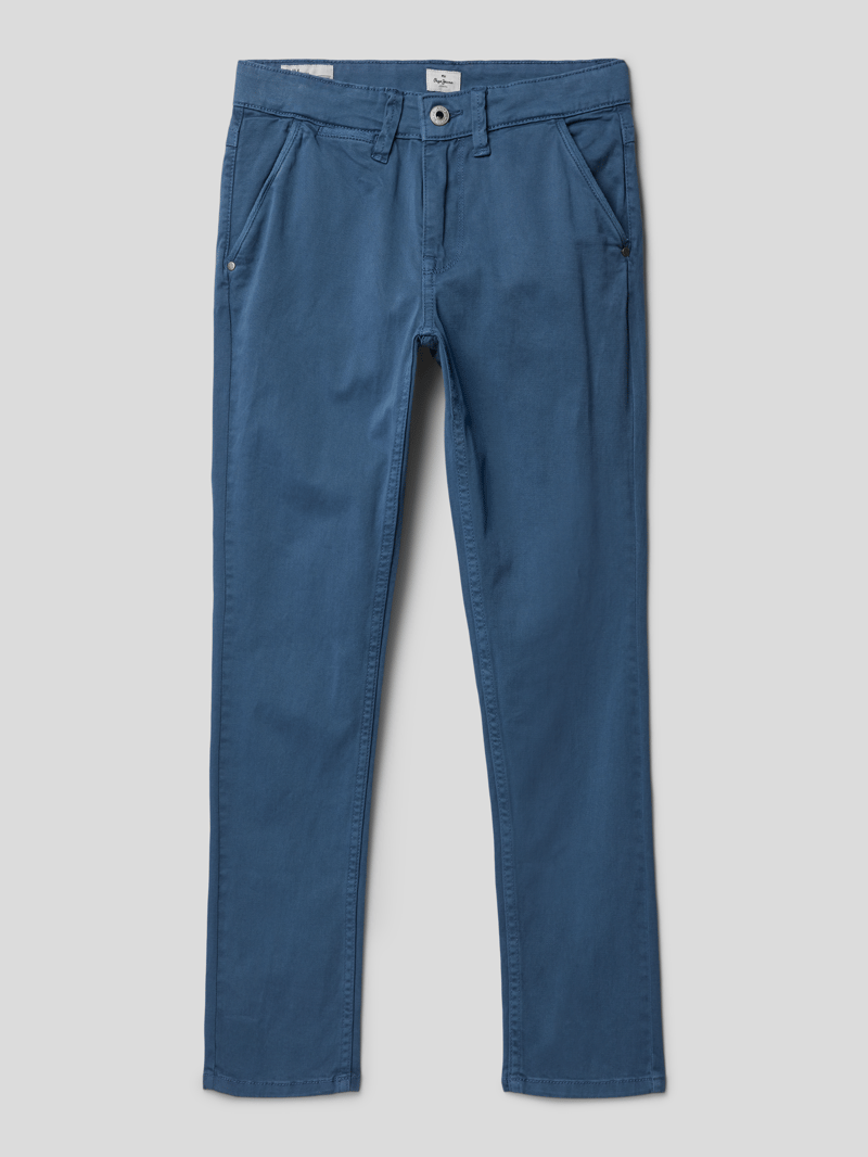 Stoffhose mit französischen Eingrifftaschen Modell 'GREENWICH' in blau