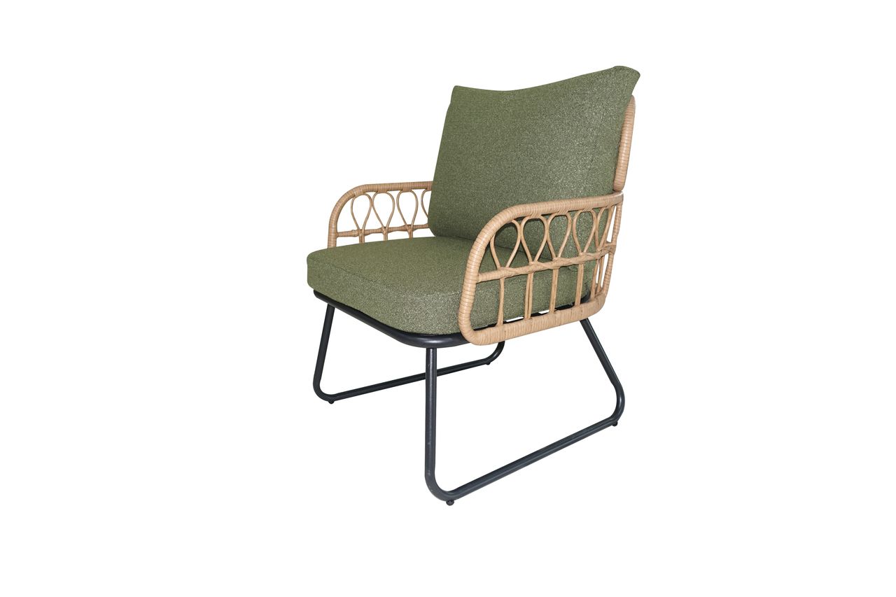 Happy Home Happy Home Rattan-Gartenset 5 tlg. mit Sitzkissen HGS51-GRN, grün