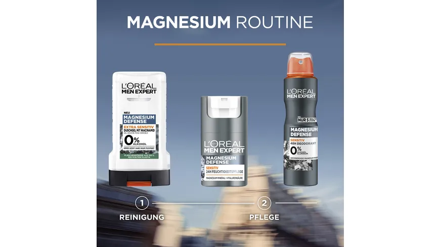 L'Oréal Men Expert Magnesium Defence Feuchtigkeitscreme Gesicht 50 ml