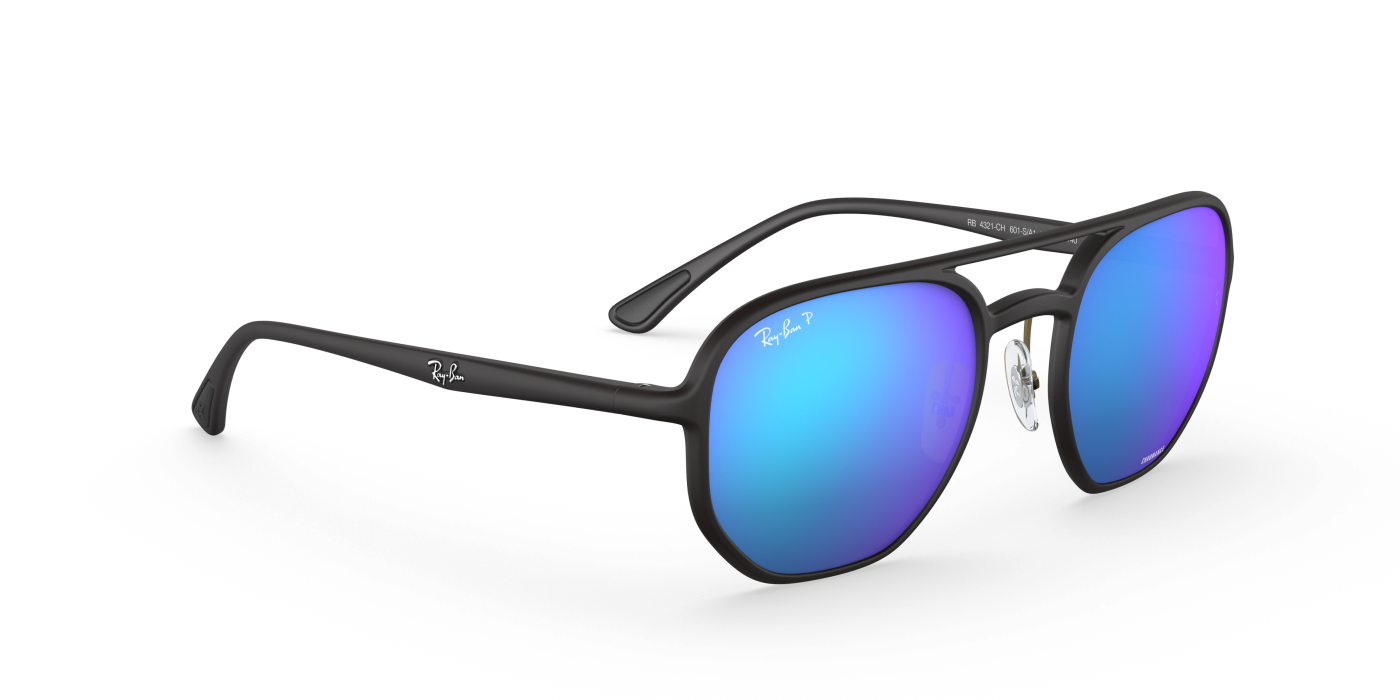 RB4321CH CHROMANCE - Negru mat Albastru