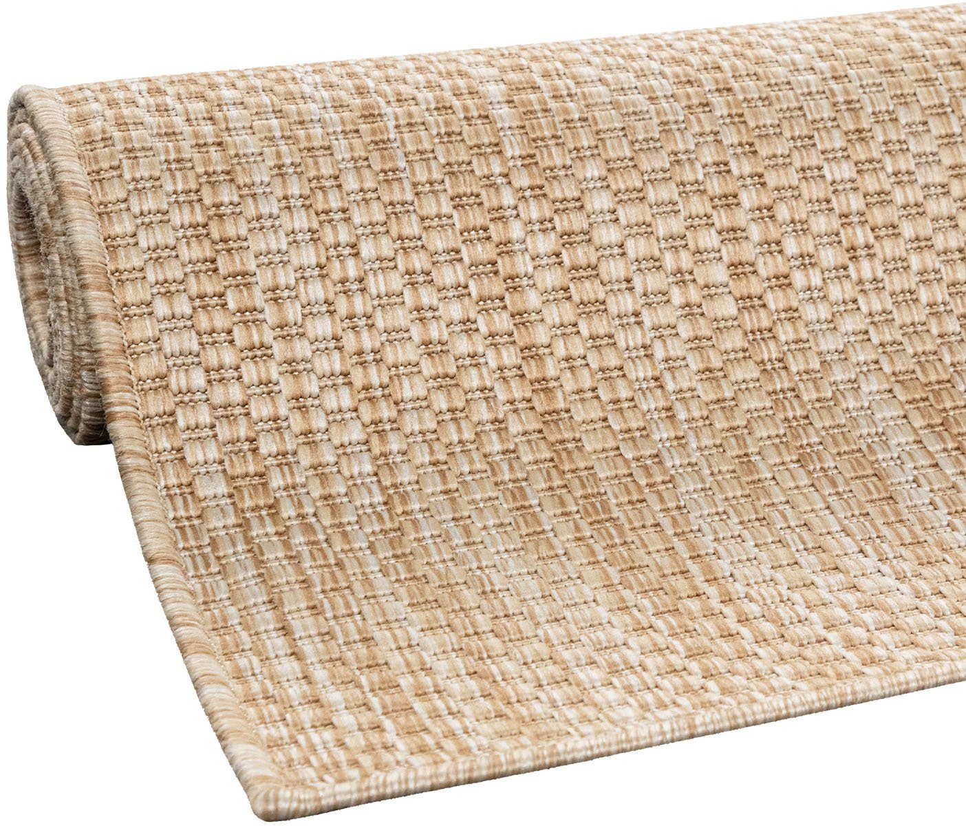 Läufer Venedig, Home affaire, rechteckig, Höhe: 5 mm, lachgewebe, Sisal-Optik, meliert, UV-beständig, Outdoor geeignet