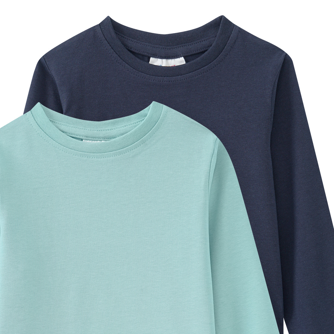 2 Mädchen Langarmshirts im Basic-Style