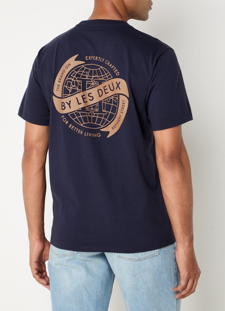 Les Deux Globe T-skjorte med logo og trykk på ryggen