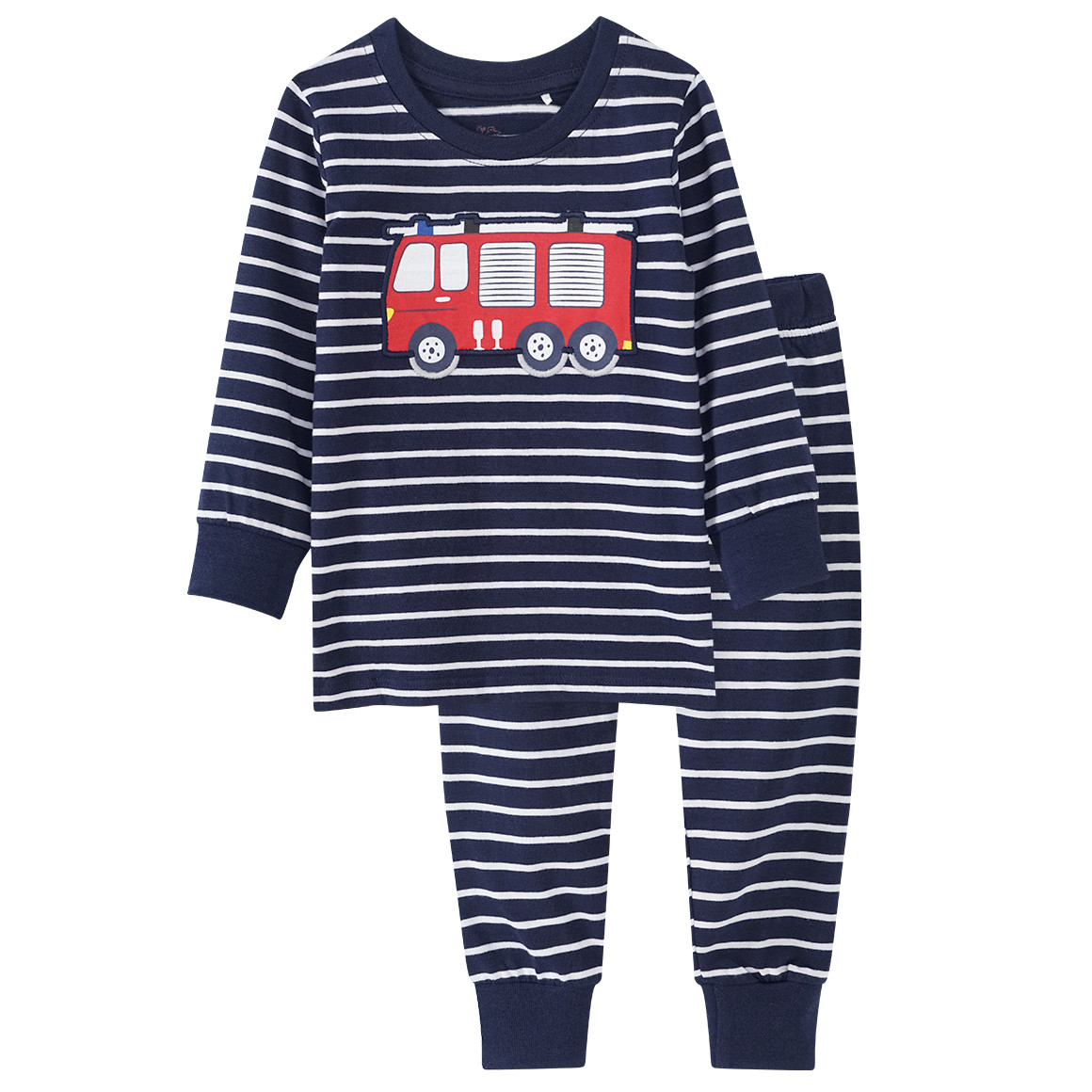 Baby Schlafanzug mit Feuerwehr-Applikation