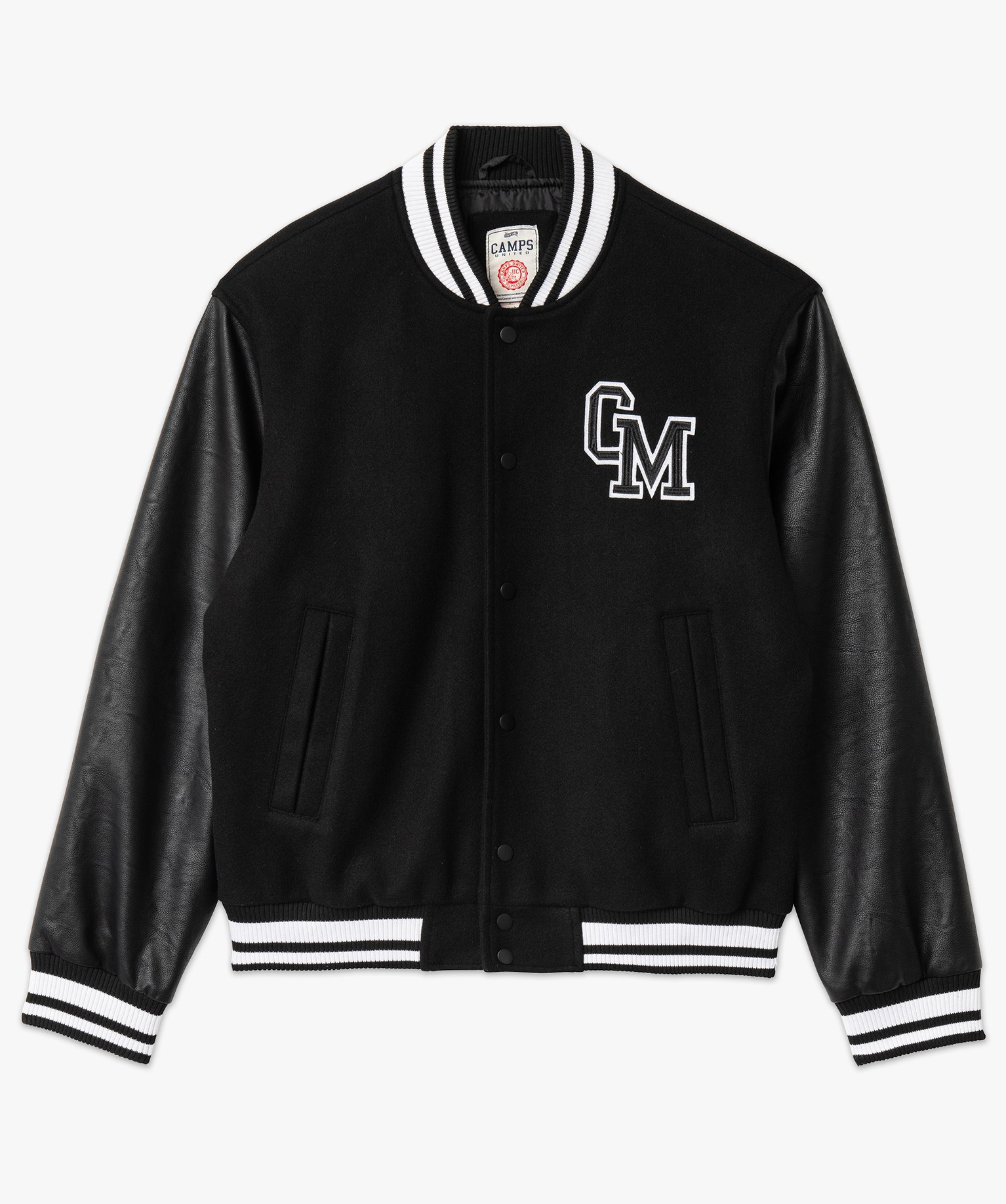Blouson bi-matières avec finitions bicolores homme - Camps ... noir | GEMO