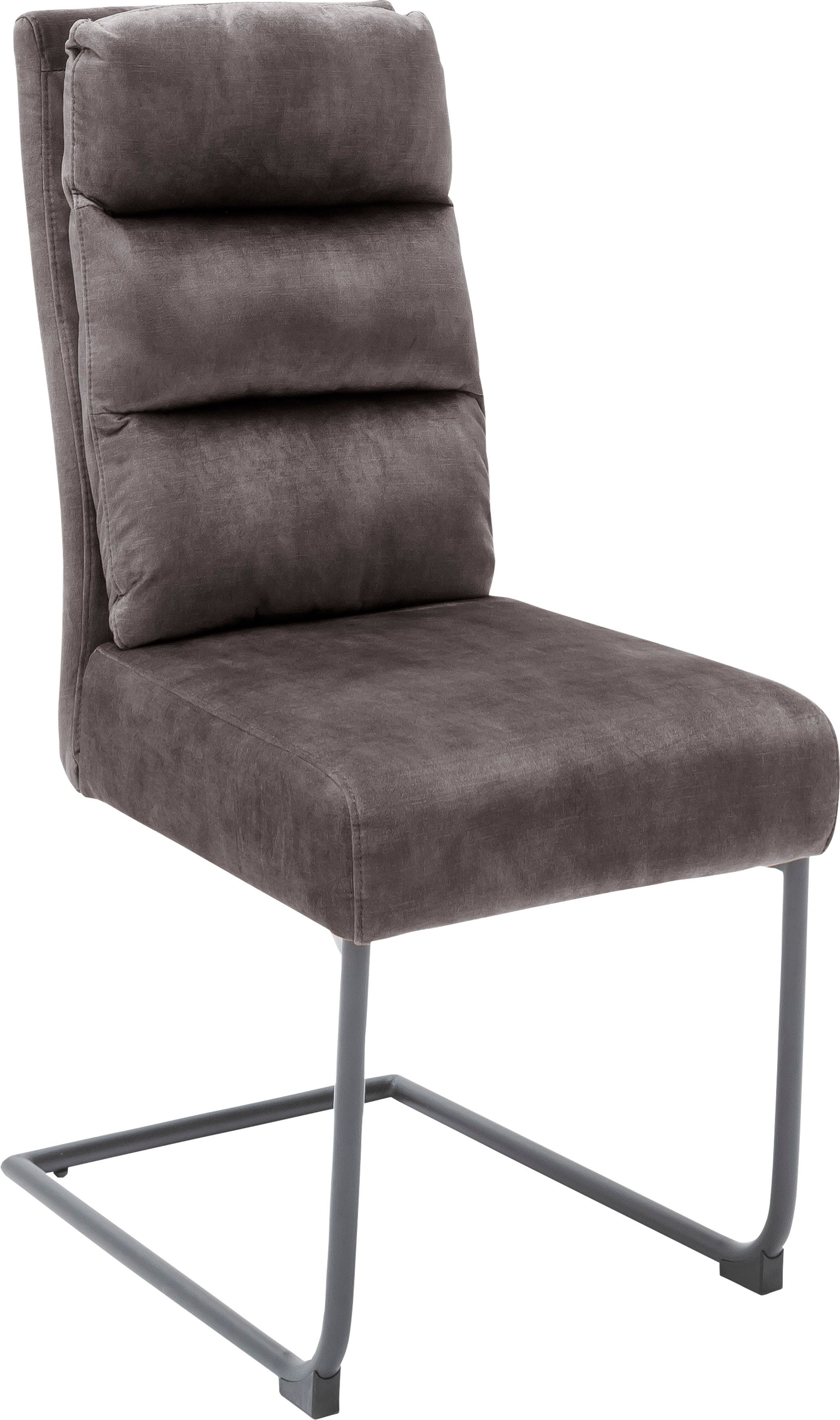 MCA furniture Freischwinger Lampang (Set, 2 St), 2er Set, Stuhl mit Stoffbezug im Vintagelook, belastbar bis 120 kg