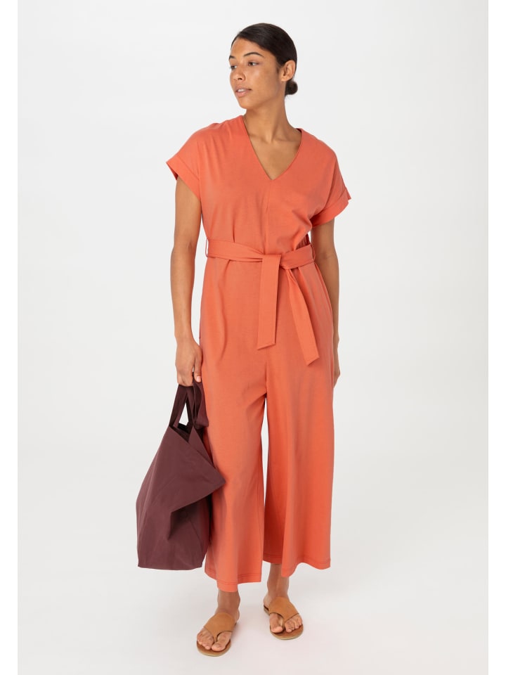 Hessnatur Jersey-Overall in papaya günstig kaufen 38