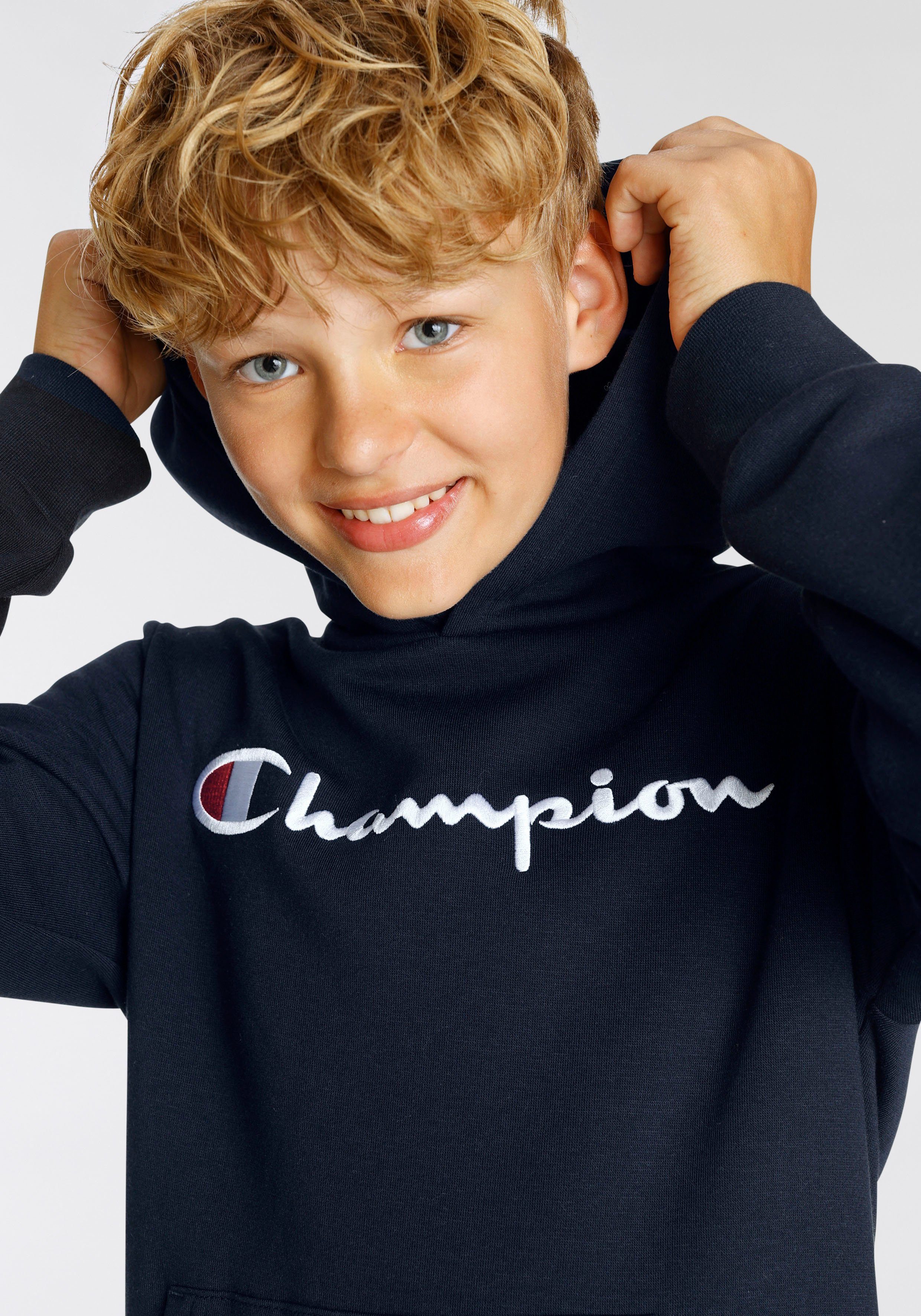 Champion Sweatshirt Classic Hooded Sweatshirt large Logo - für Kinder