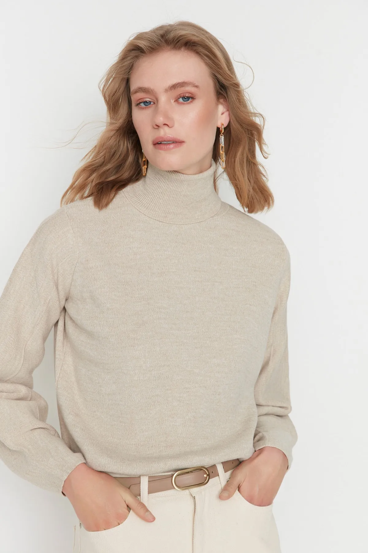 Trendyol Collection  Stein Basic Rollkragenpullover TWOAW21KZ0485