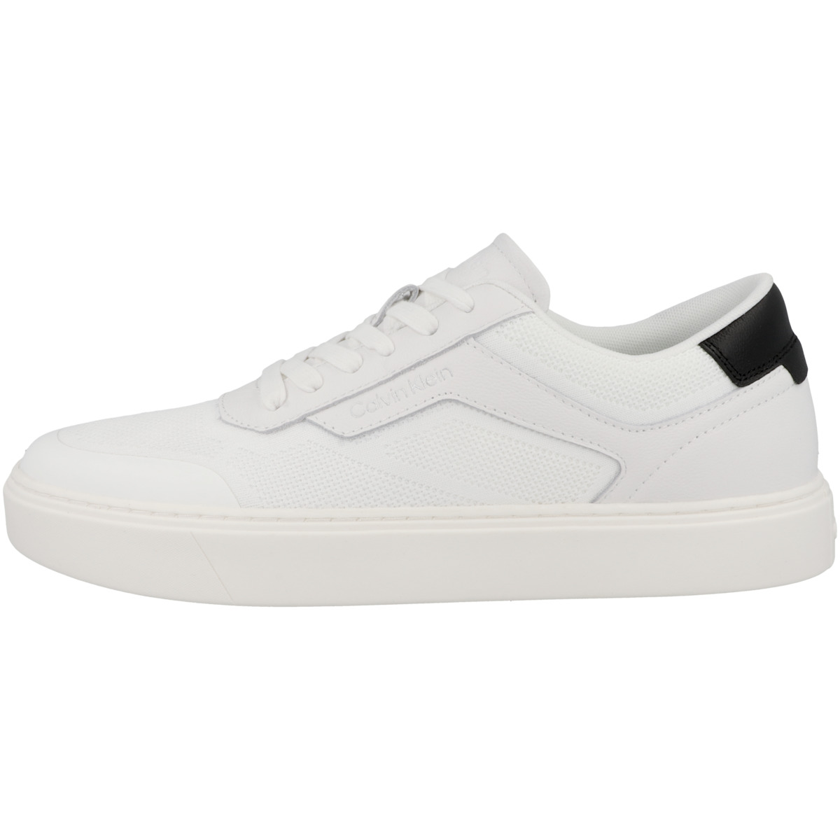 Calvin Klein Low Top Lace Up Knit Sneaker Low weiss