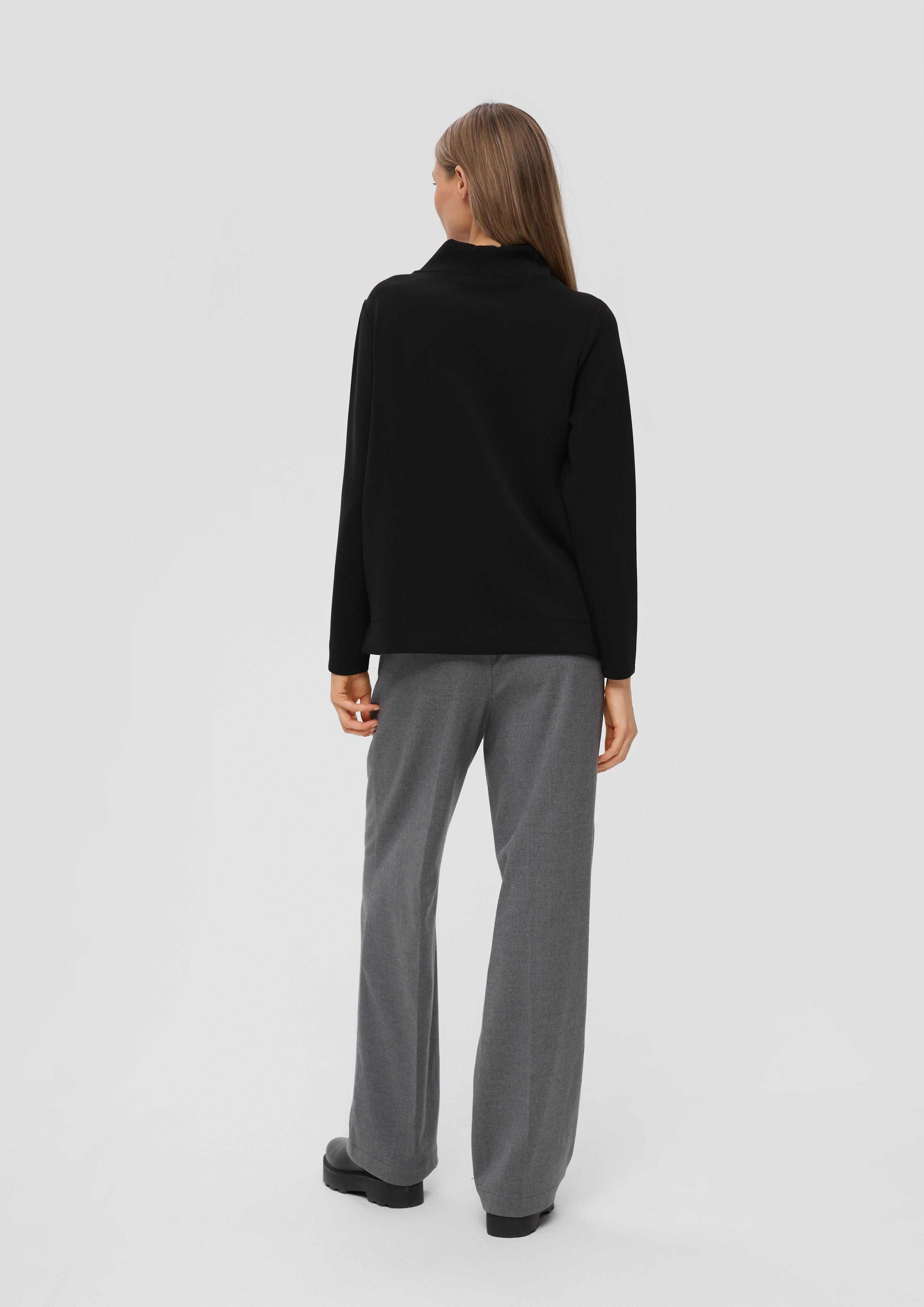 Scuba-Sweatshirt mit drapiertem Kragen  2143004-9999