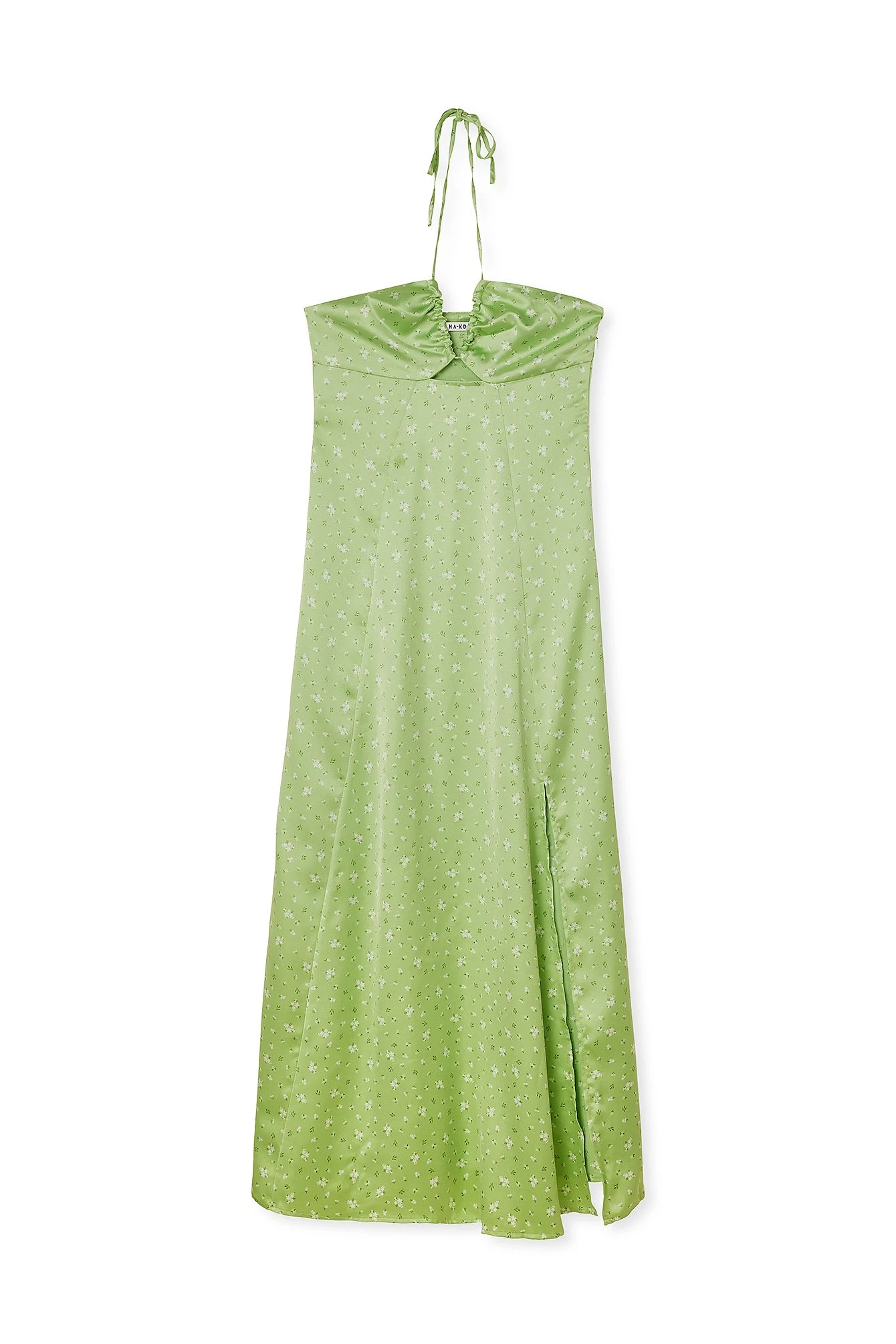 Maxikleid aus Satin mit Cut-outs