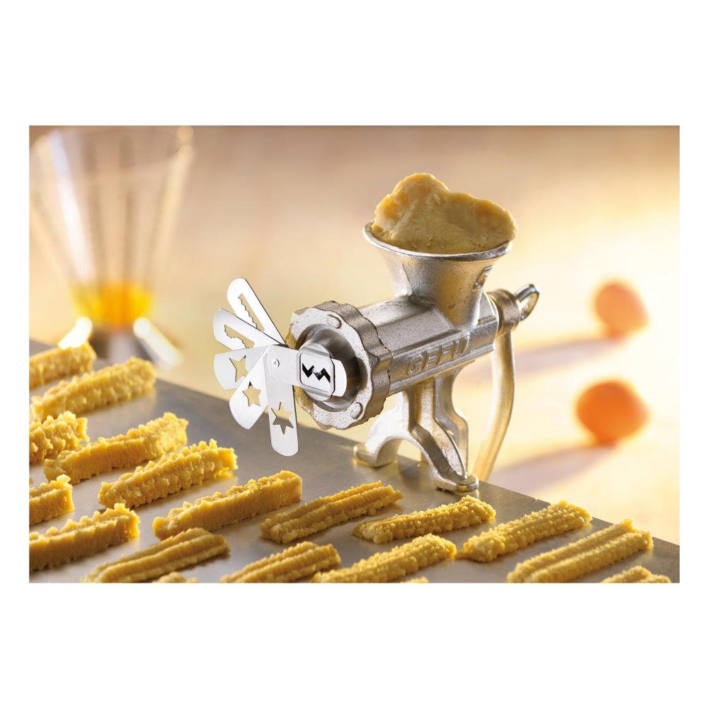 GEFU Spritzgebäckvorsatz Omas Spritzgebäckvorsatz, Größe 5, 6 Motive