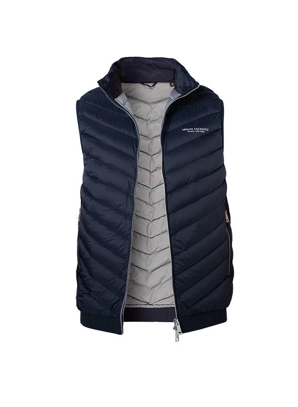 ARMANI EXCHANGE, Daunenweste, Mikrofaser, navy