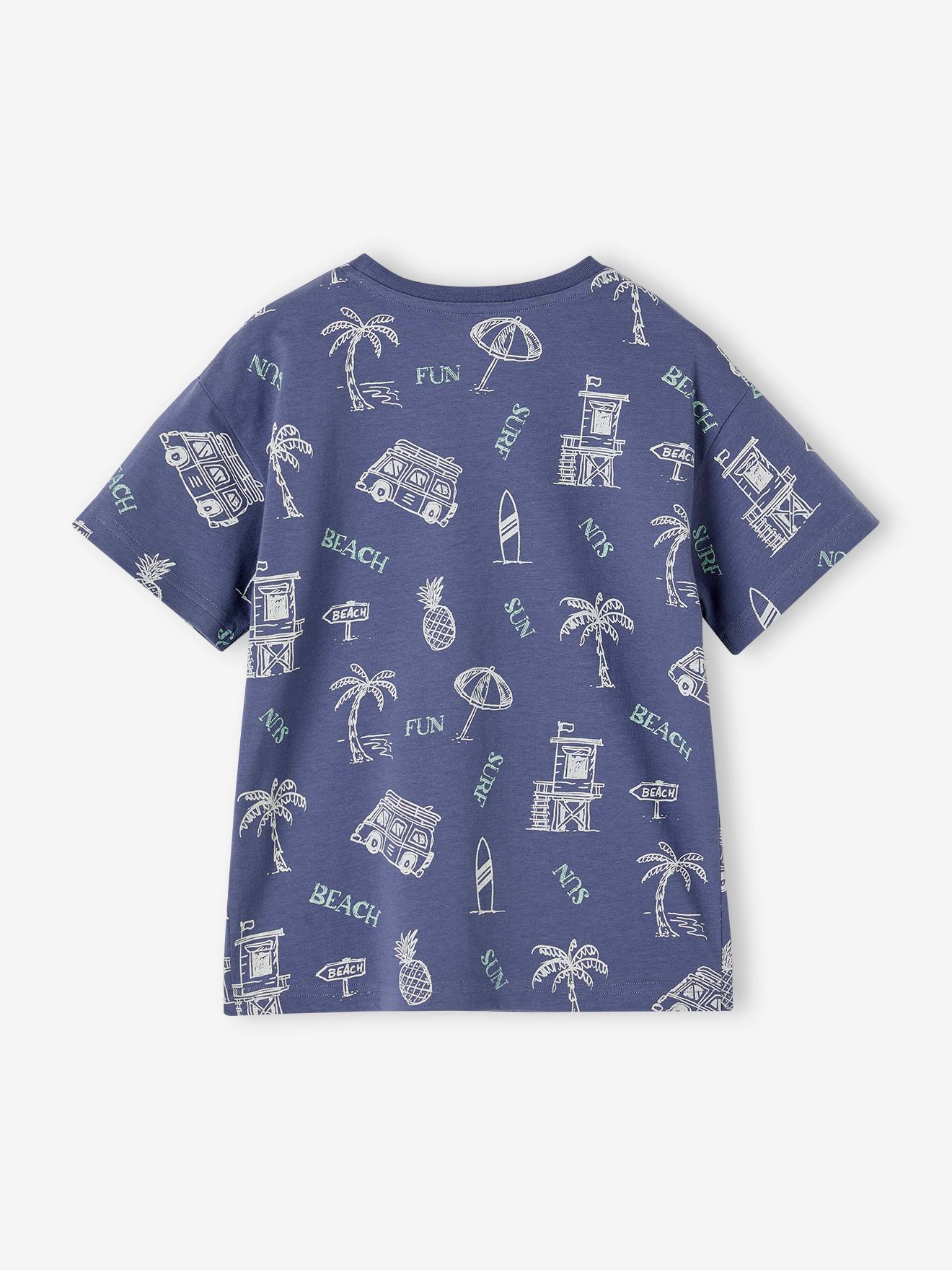 Vertbaudet Jungen T-Shirt mit Recycling-Baumwolle - schieferblau