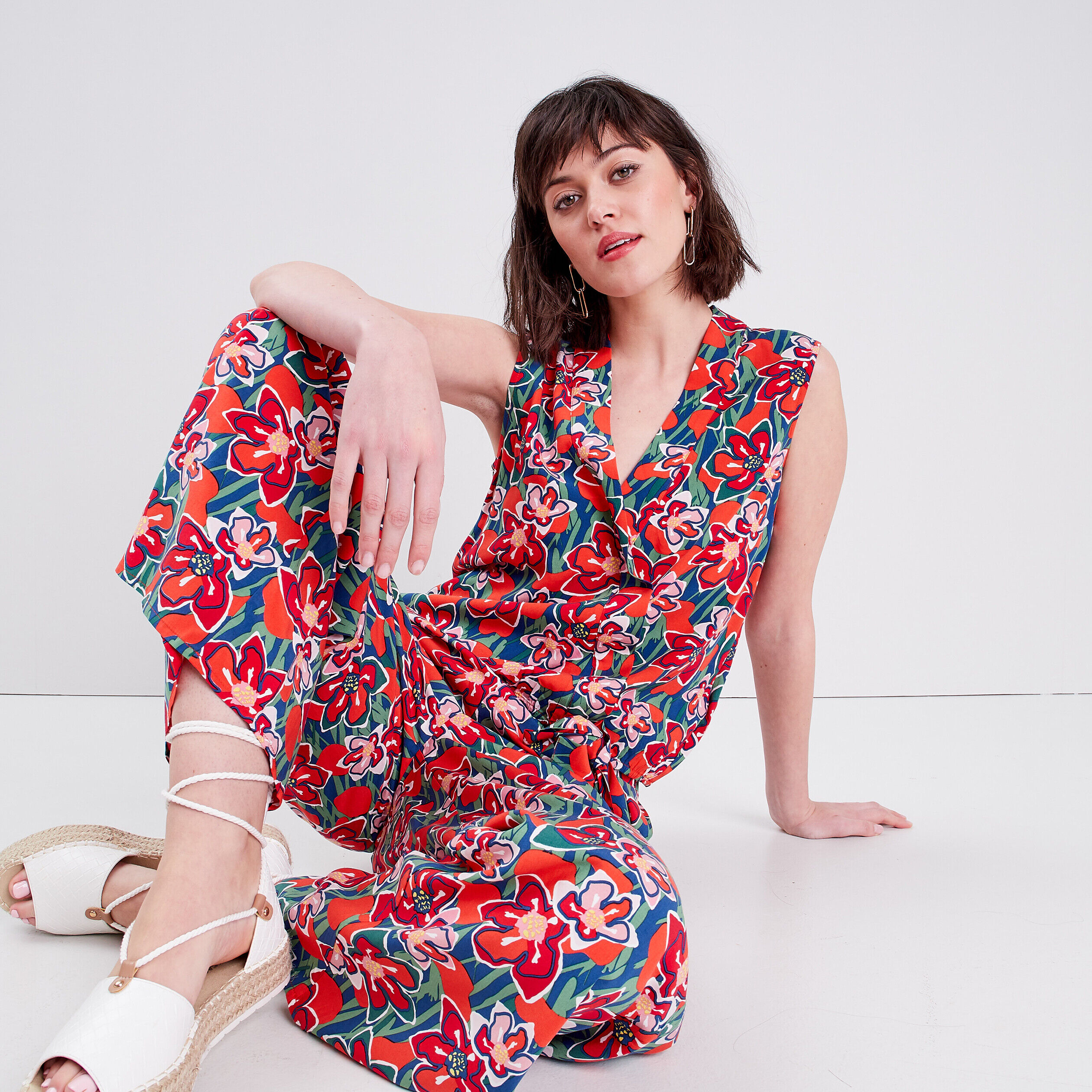 Blouse sans manches rouge femme | Cache Cache
