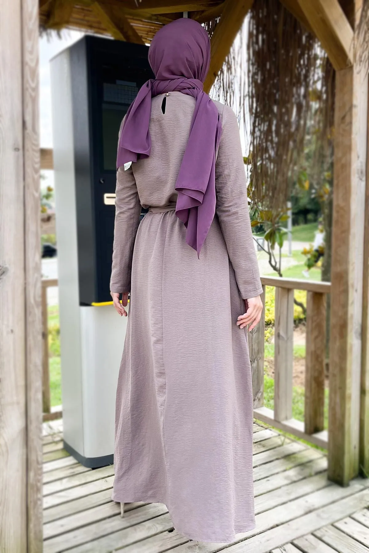 Tesettür Dünyası  Ayrobin Kleid Tsd220540 Nerz