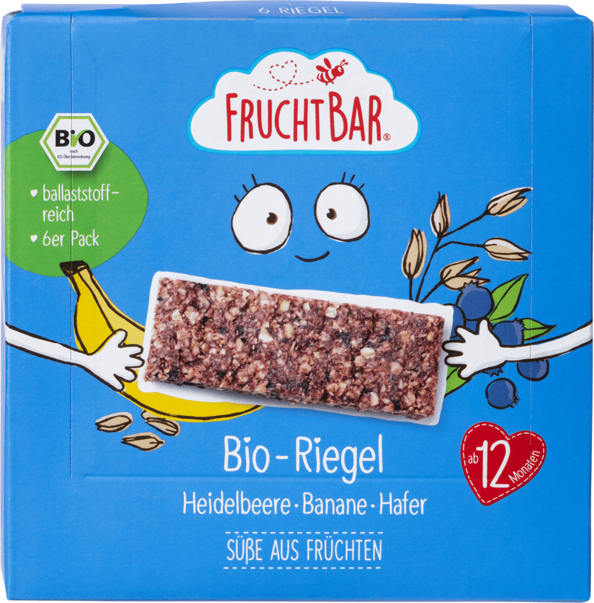 Fruchtriegel Heidelbeere Banane Hafer ab 12 Monaten (6x23 g), 138 g