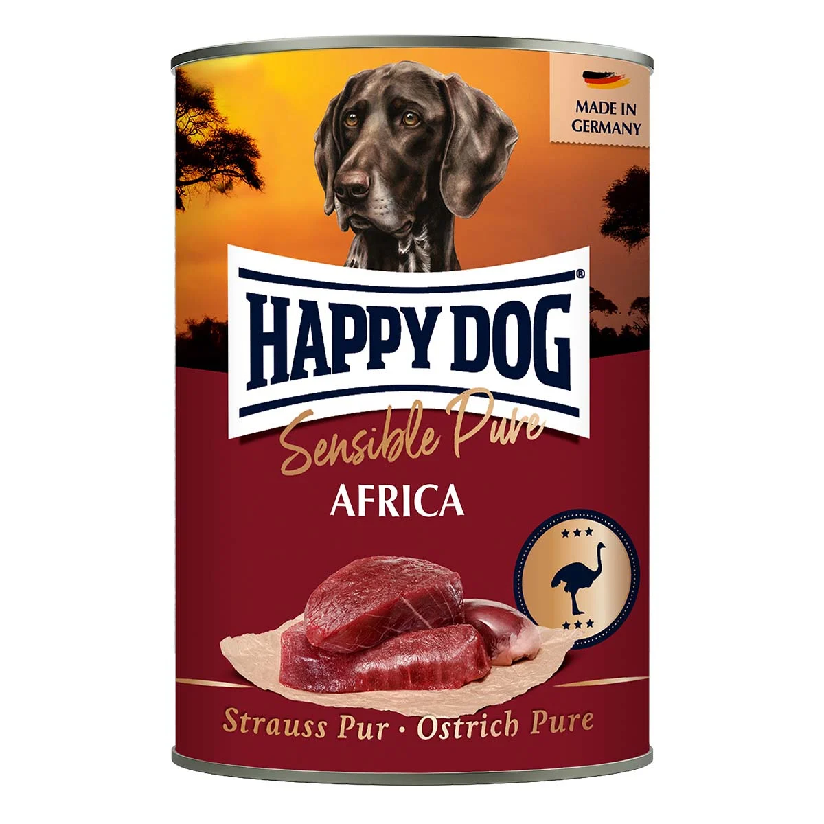 Happy Dog Sensible Pure Africa (Strauß) 12x400g bei ZooRoyal
