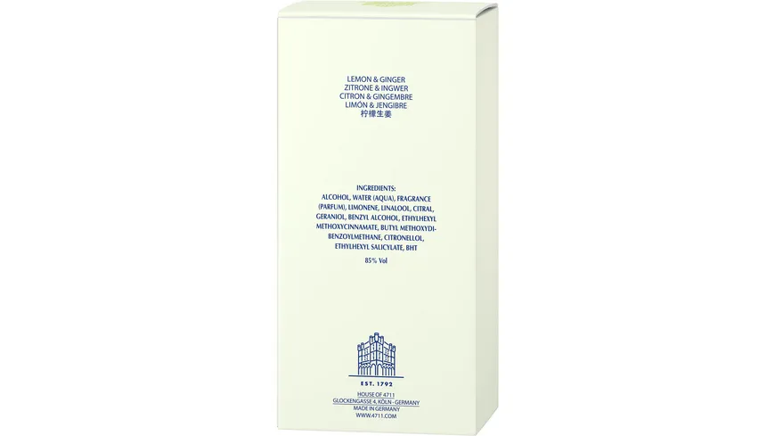 4711 ACQUA COLONIA Lemon & Ginger Eau de Cologne 50 ml