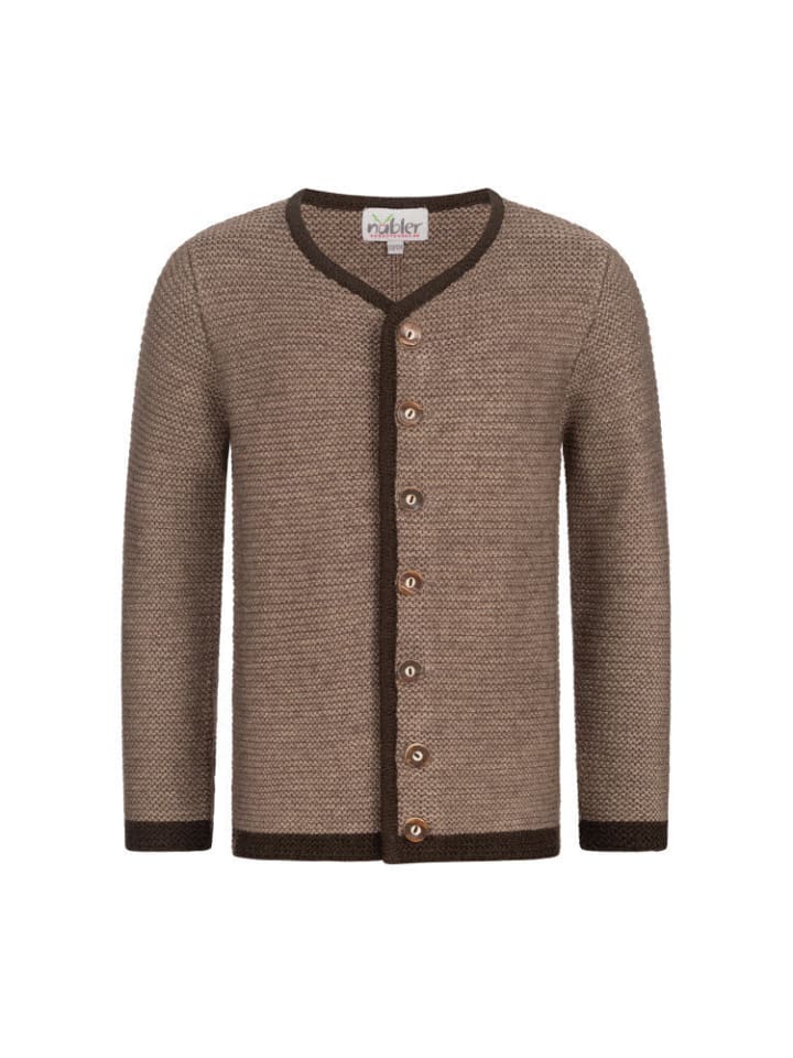 Nübler Kinderstrickjacke Langarm Ignaz Bua in Braun günstig kaufen