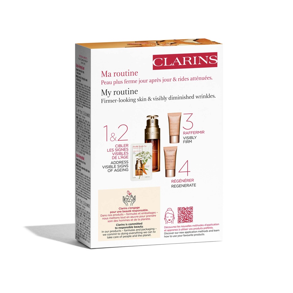 Clarins Coffret Double Serum & Extra Firming Programme anti-âge Soins visage  anti-âge, anti-rides dès 40 ans