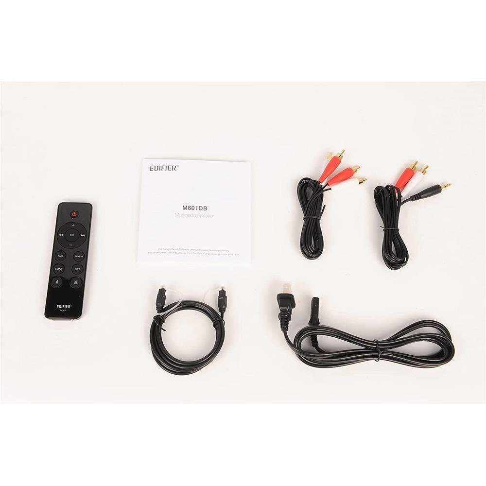 Edifier® M601DB 2.1 Lautsprechersystem (Bluetooth, 110 W, kabelloser Subwoofer, Digital- und Analogeingänge, Infrarot-Fernbedienung)