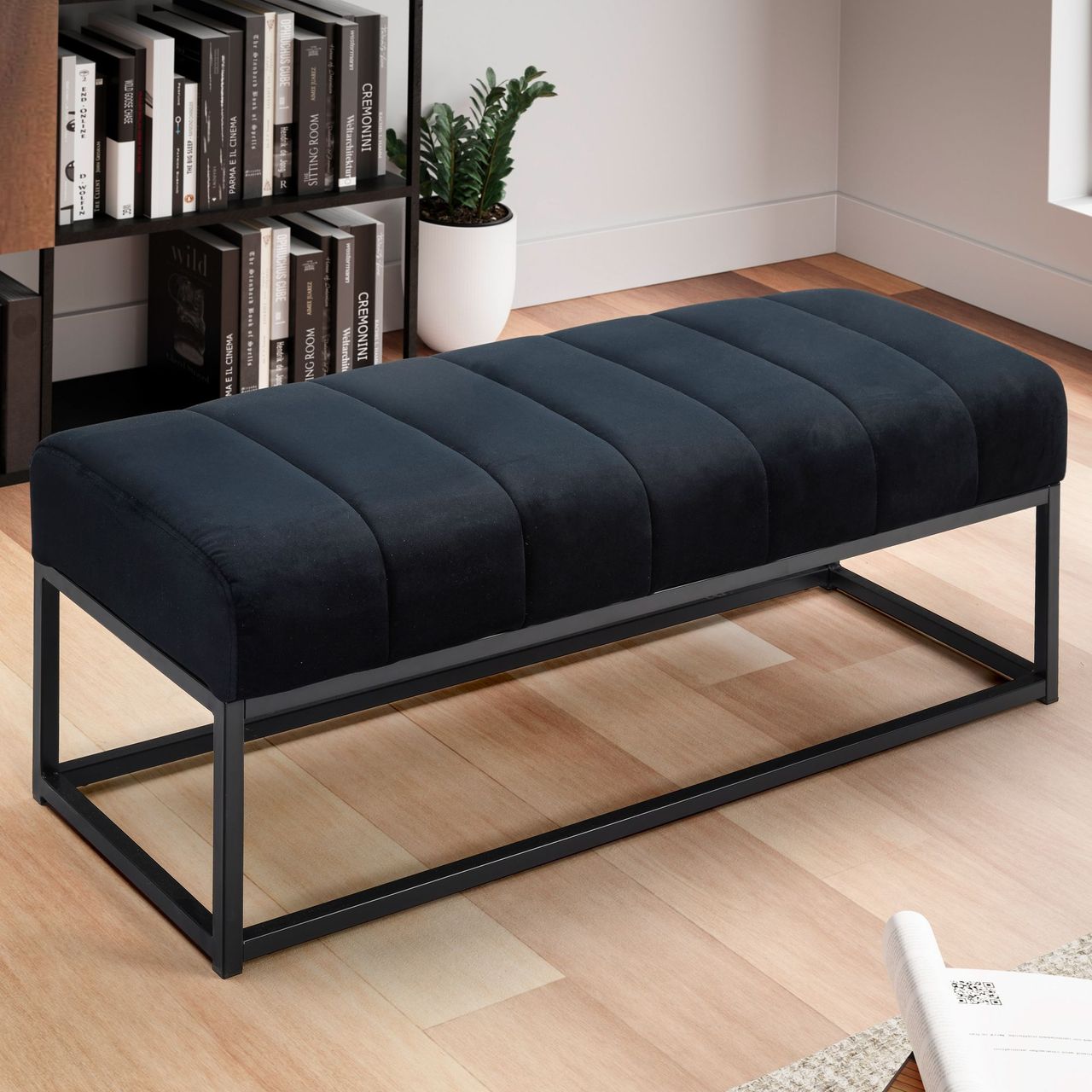 Wohnling Sitzbank Samt 108 cm