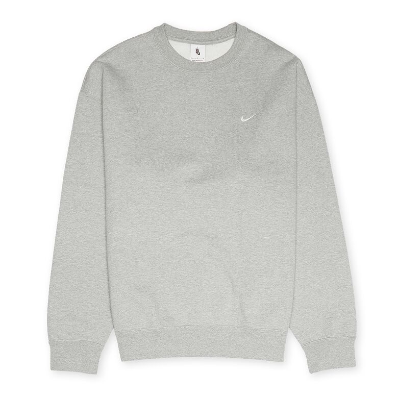 NIKE Solo Swoosh Fleece Crew dk grey heather/white