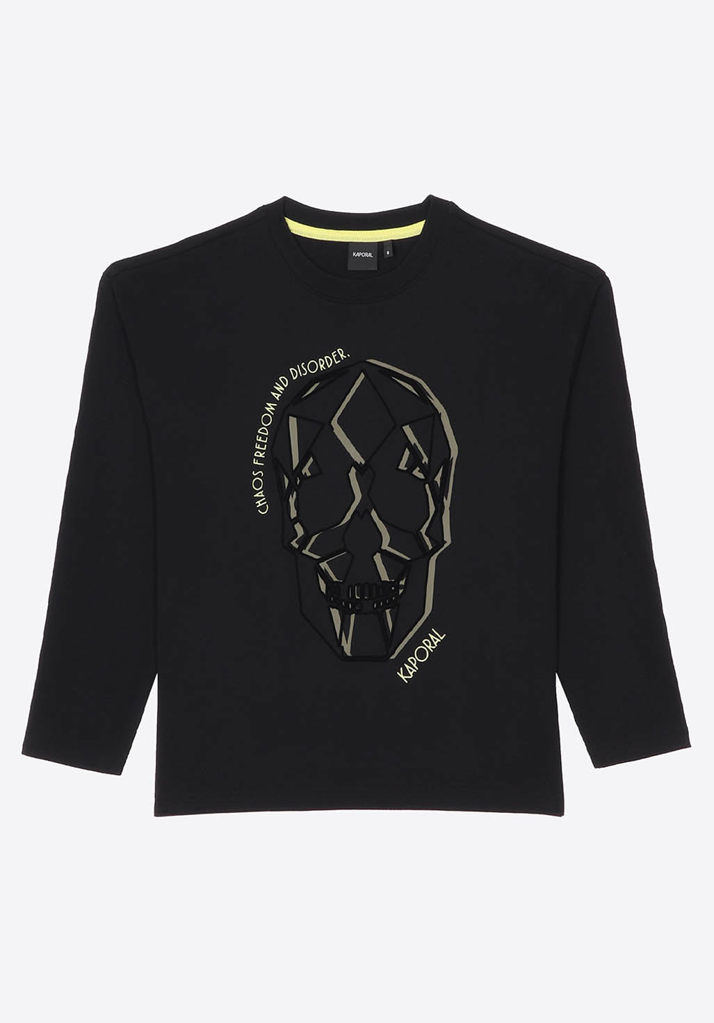 ELPIN  T-shirt noir garçon 100% coton