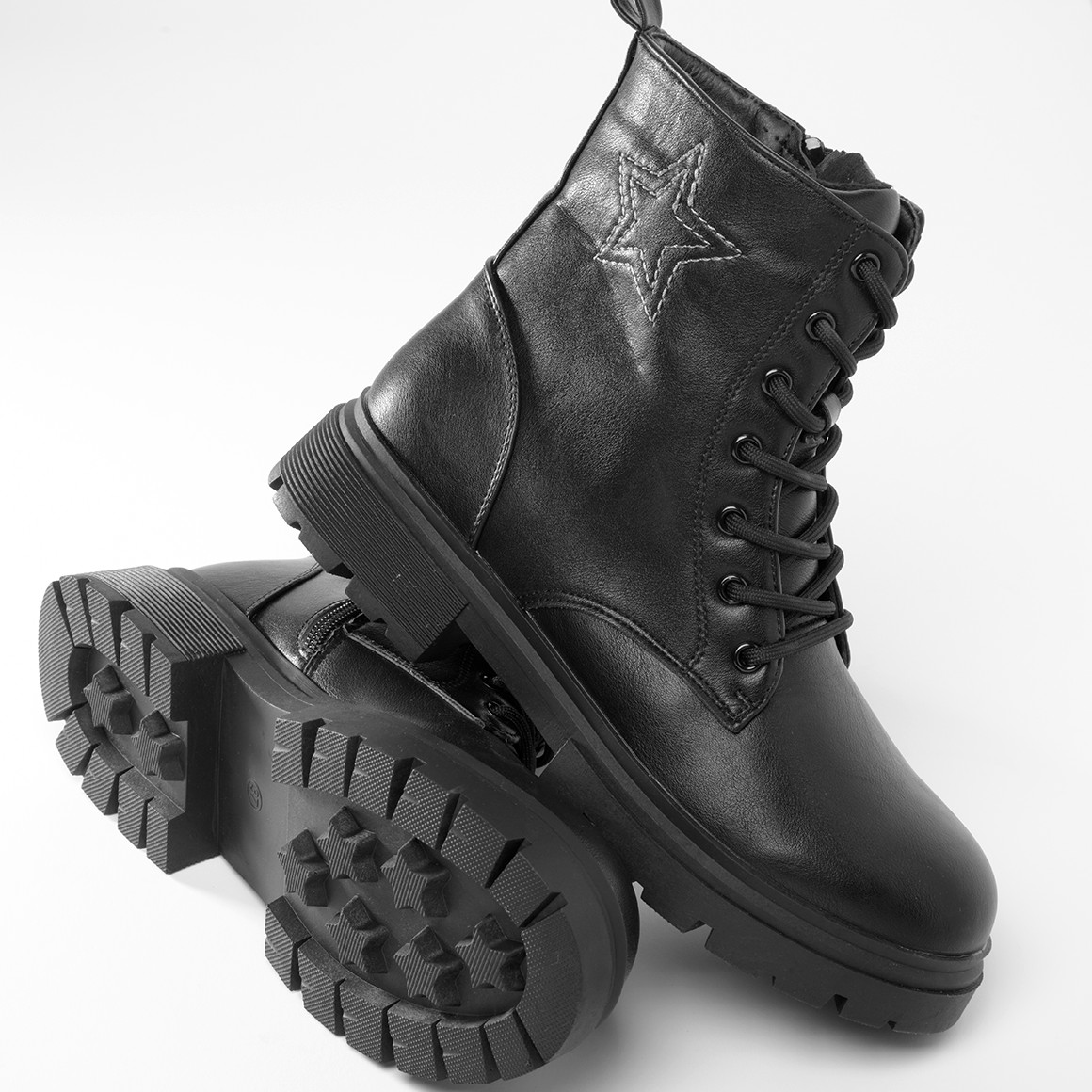 Mädchen Stiefeletten mit Stern-Stickerei