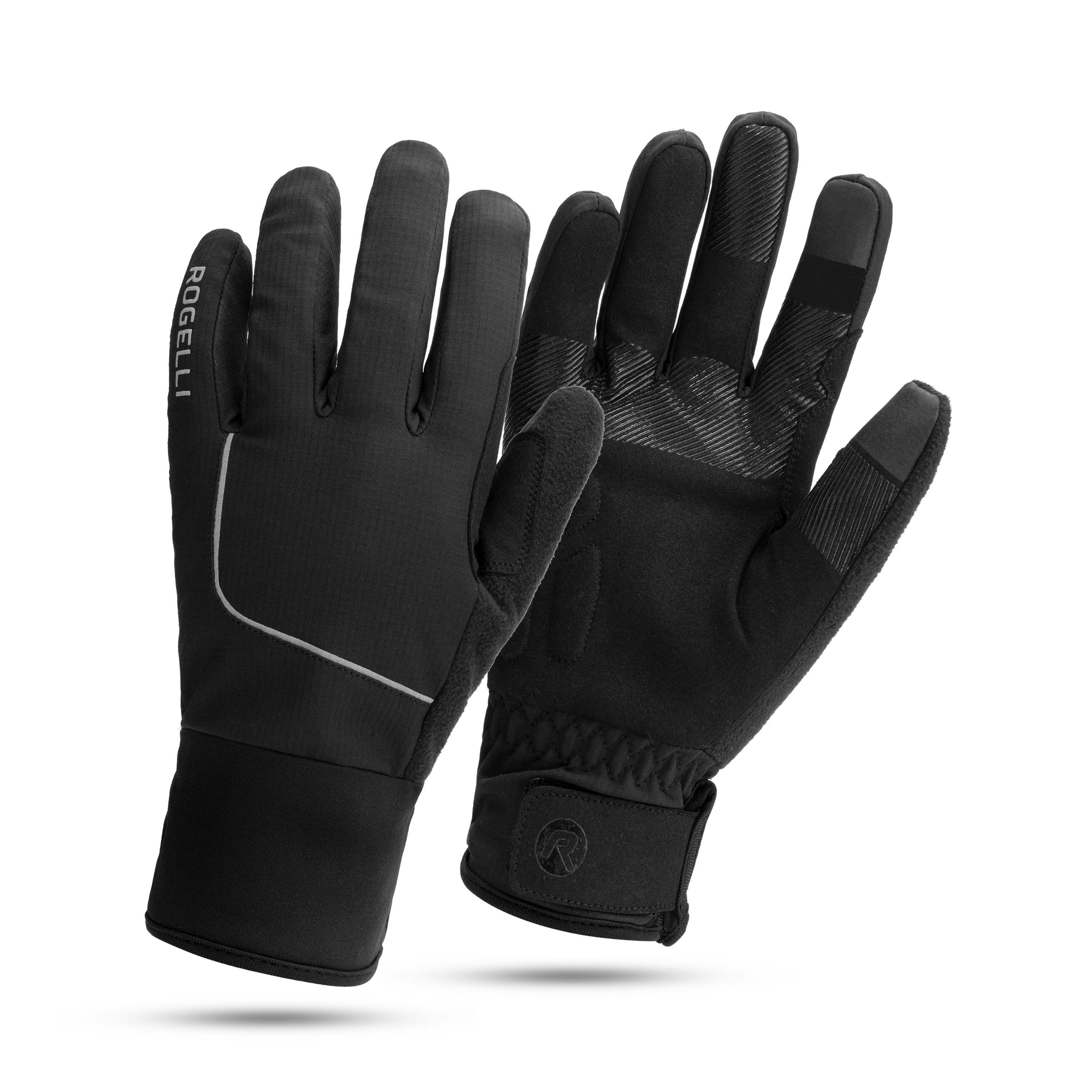 Rogelli Essential Black Herren Winter-Fahrradhandschuhe